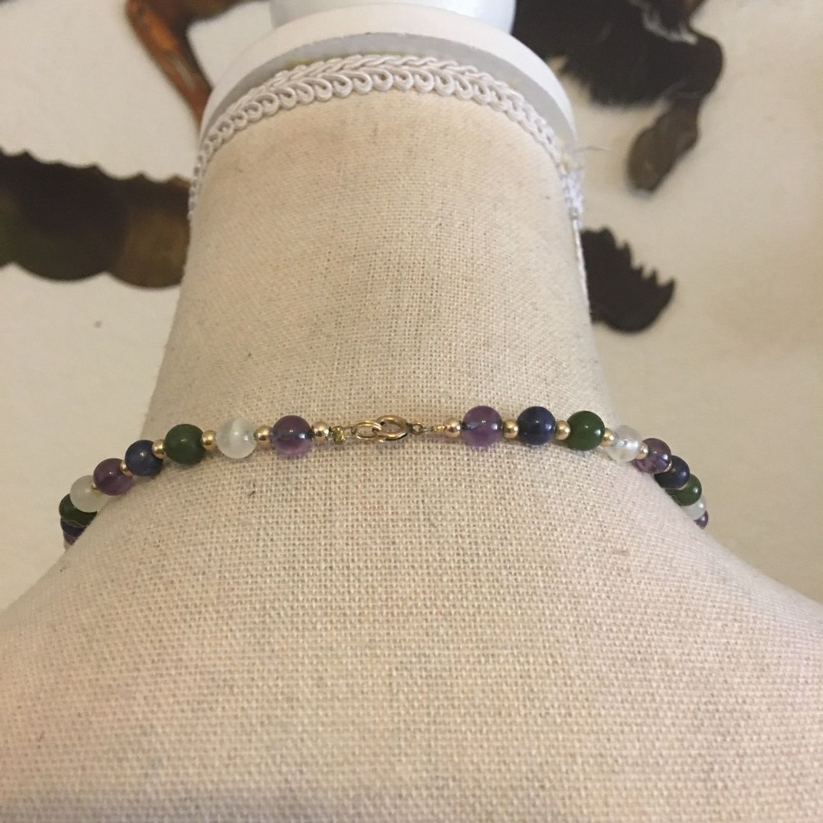 Vintage Vintage 1/20 14k GF semi precious stone necklace Size ONE SIZE - 5 Thumbnail