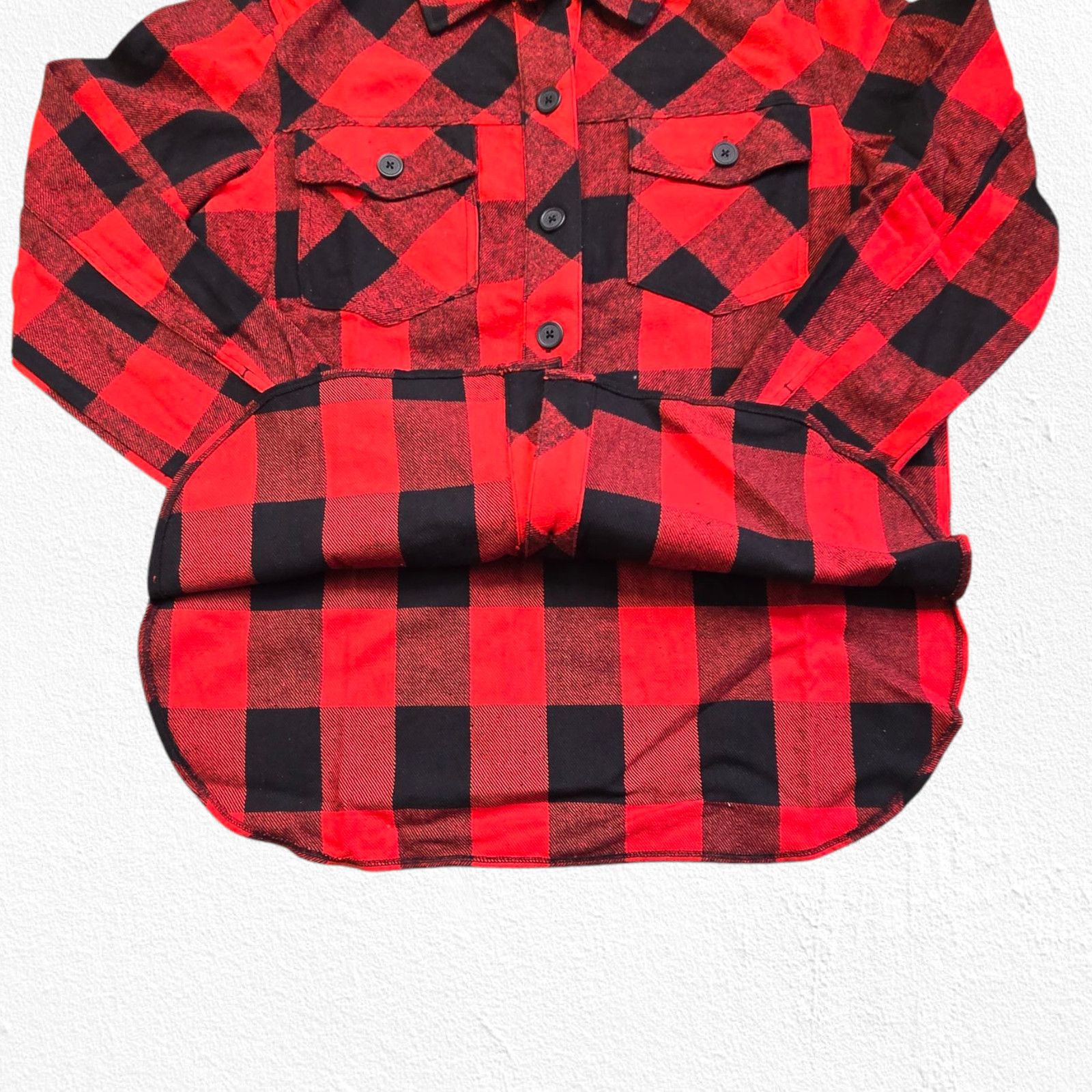 Sanctuary Sanctuary Red Black Plaid Flannel Shacket Size Medium Size M / US 6-8 / IT 42-44 - 8 Thumbnail