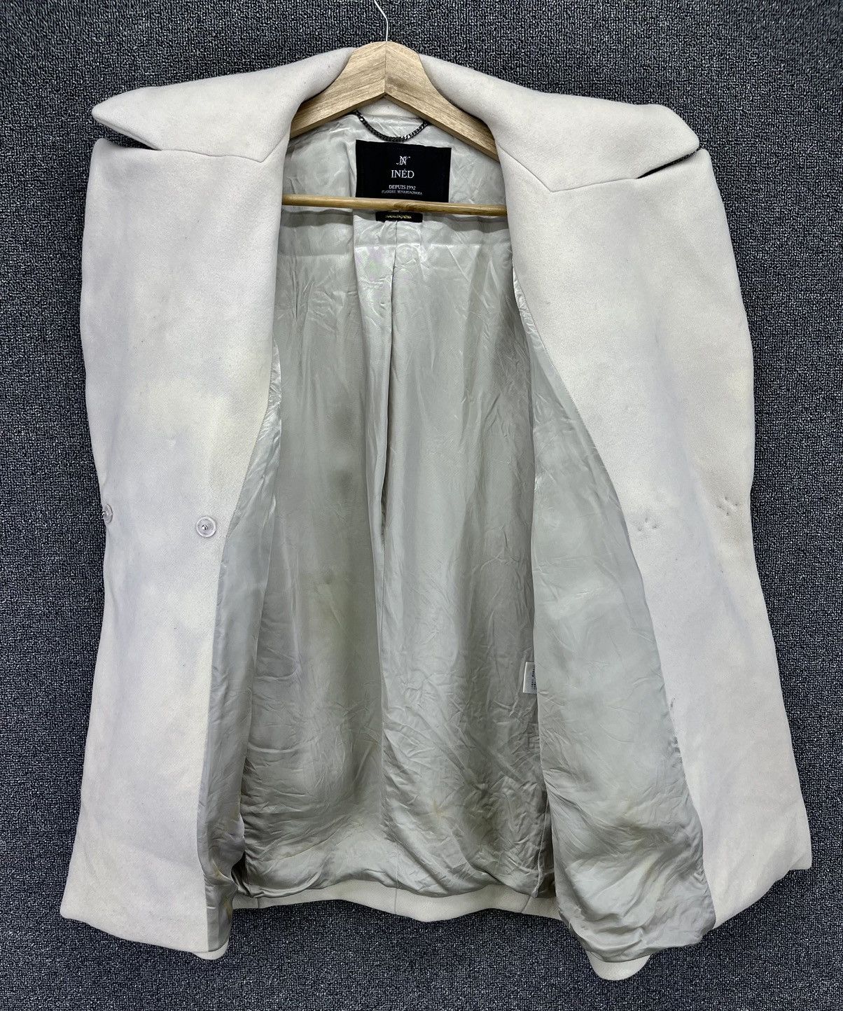 Yohji Yamamoto Vintage Yohji Yamamoto Ined Wool Long Jacket Size S / US 4 / IT 40 - 7 Thumbnail