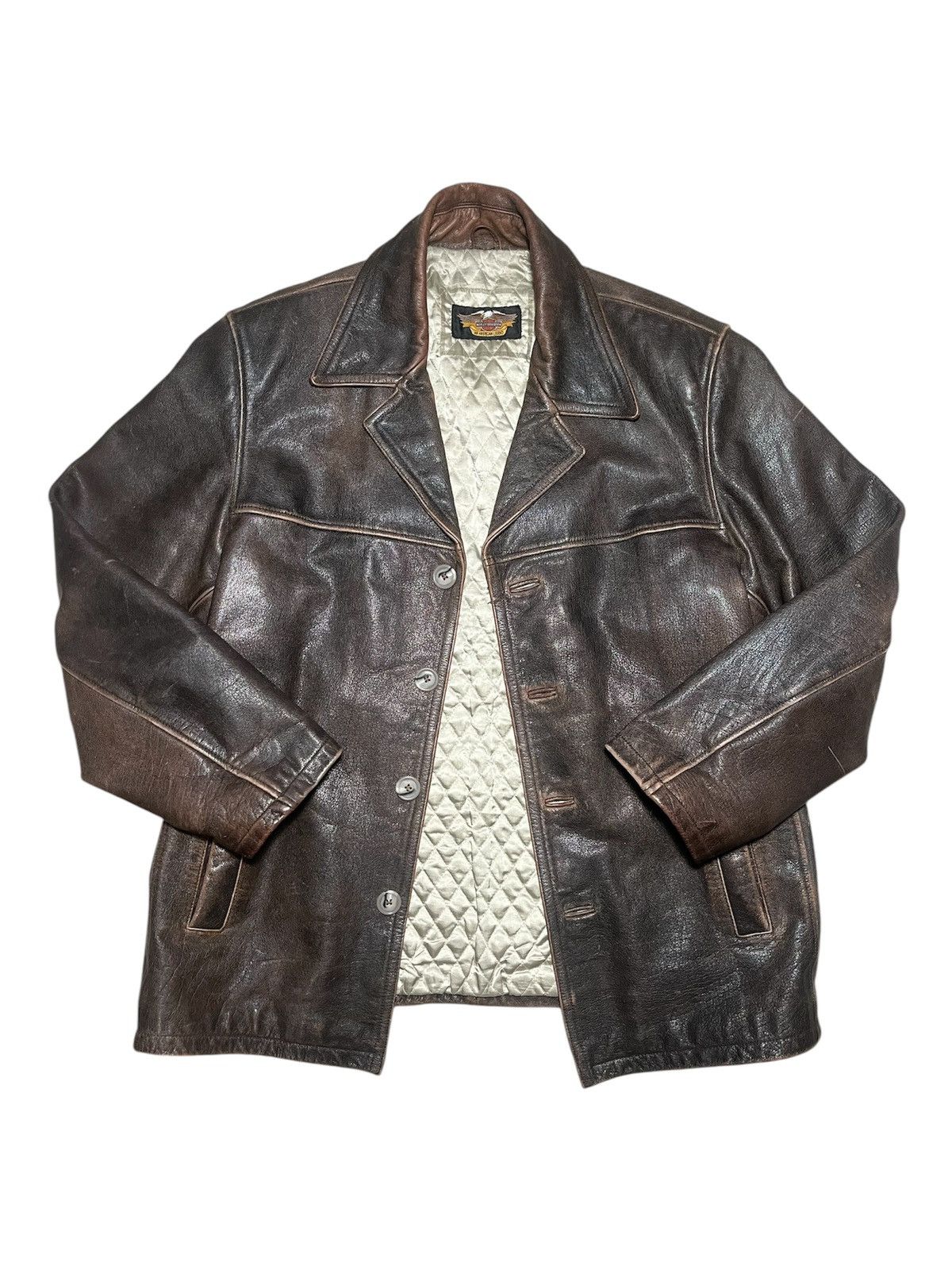 Harley Davidson × Vintage Harley Davidson vintage leather jacket Size US L / EU 52-54 / 3 - 1 Thumbnail