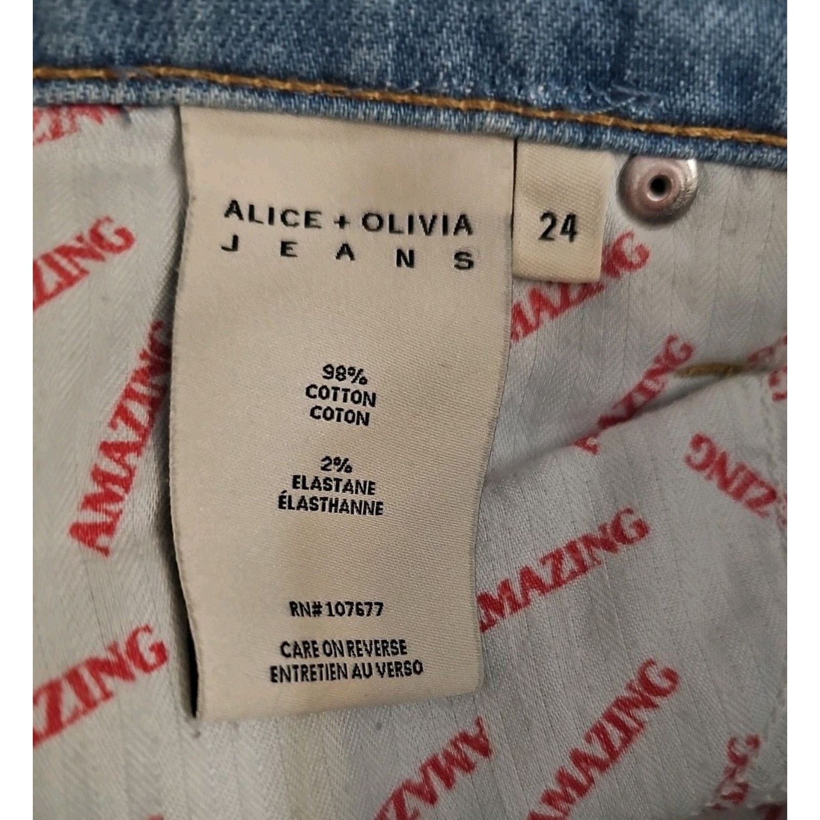 Alice + Olivia Alice & Olivia amazing asymmetrical Two Tone slim straight Size 24" / US 00 / IT 34 - 8 Thumbnail