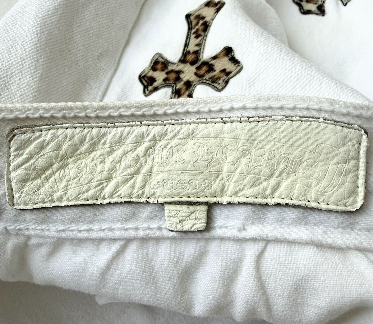 Chrome Hearts Chrome Hearts Levi's 501 34 Leopard Cross Patches Jeans Size US 34 / EU 50 - 12 Thumbnail