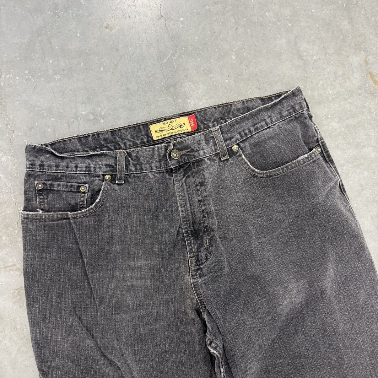 Vintage VINTAGE Y2K BLACK LOOSE BAGGY OLD NAVY DENIM SKATER JEANS Size US 36 / EU 52 - 2 Thumbnail