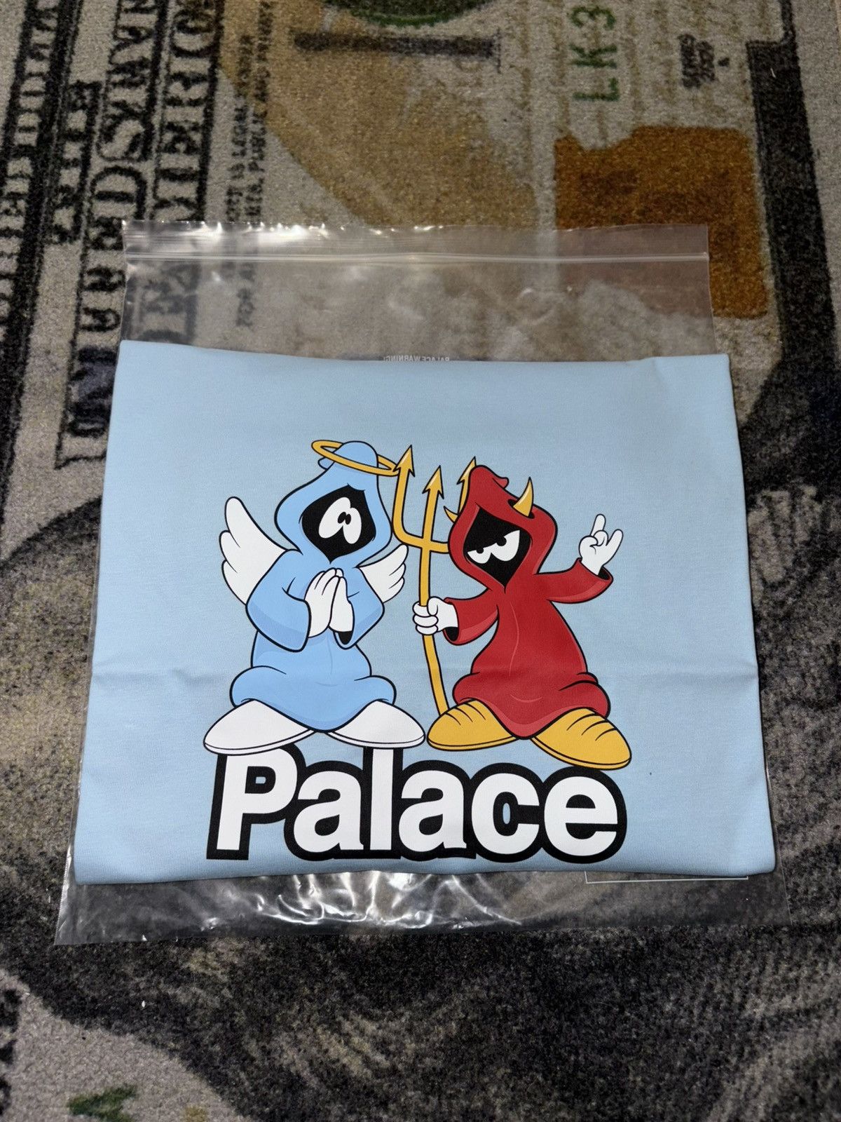 Palace Palace Right and Wrong T-Shirt Skyline Blue Size US XL / EU 56 / 4 - 1 Thumbnail