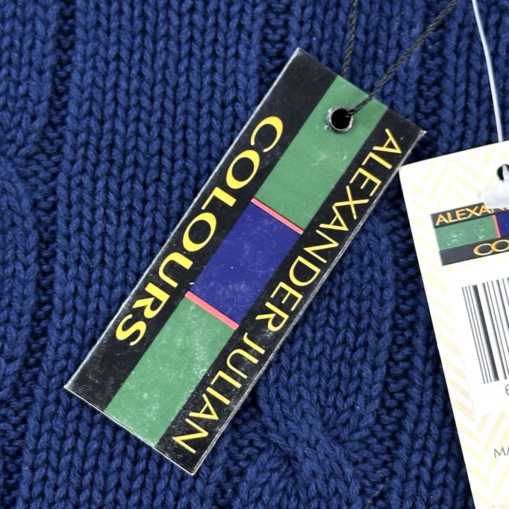 Alexander Julian VINTAGE Alexander Julian Colours Sweater Mens L Cable-Knit Cotton Preppy NWT Size US L / EU 52-54 / 3 - 4 Thumbnail
