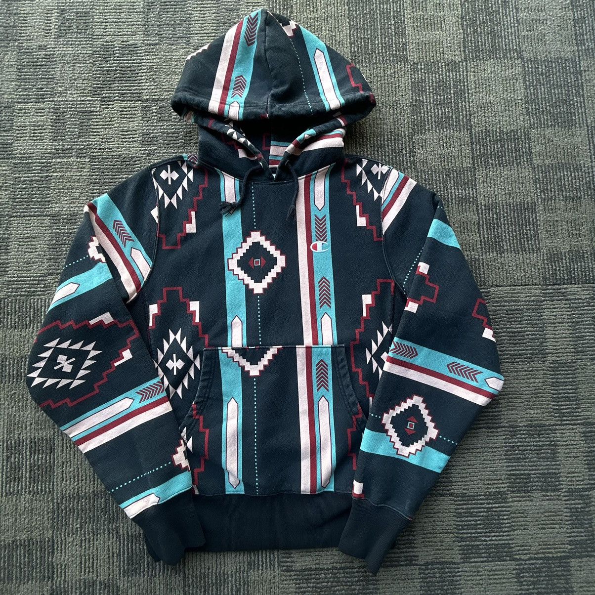 Champion Champion Reverse Weave Southwestern Aztec Print Hoodie Size US S / EU 44-46 / 1 - 1 Thumbnail