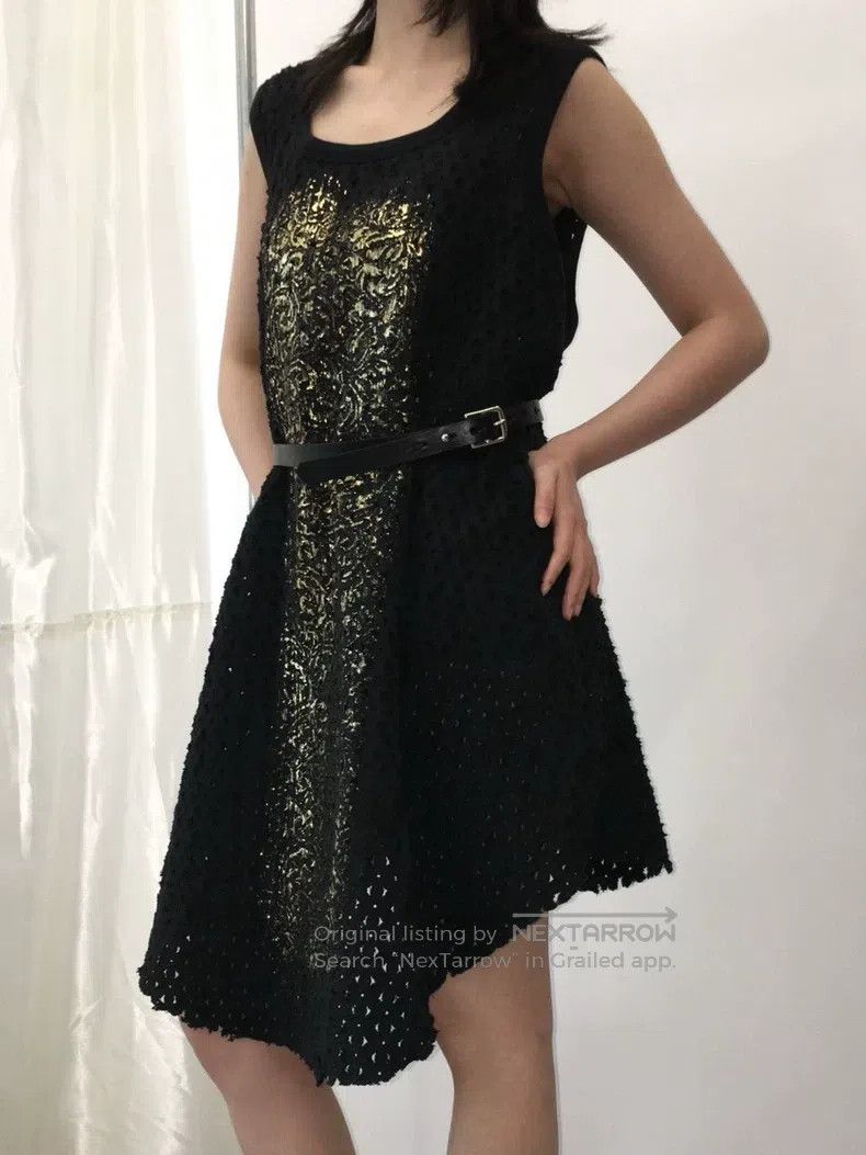 Vivienne Westwood Vivienne Westwood Black gold foil vest dress Size S / US 4 / IT 40 - 2 Thumbnail