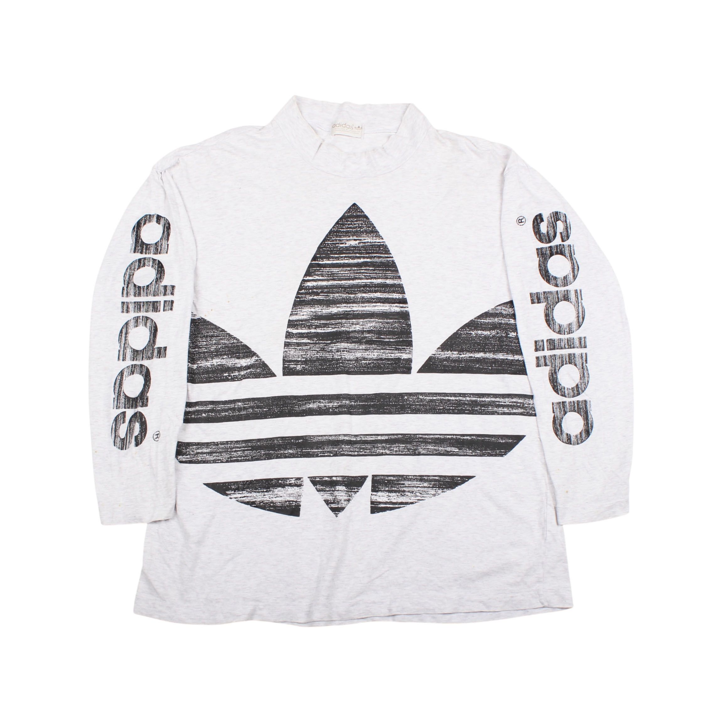 Adidas × Vintage Vintage 90s adidas T- Shirt Single Stitch Big Logo Size US L / EU 52-54 / 3 - 1 Thumbnail
