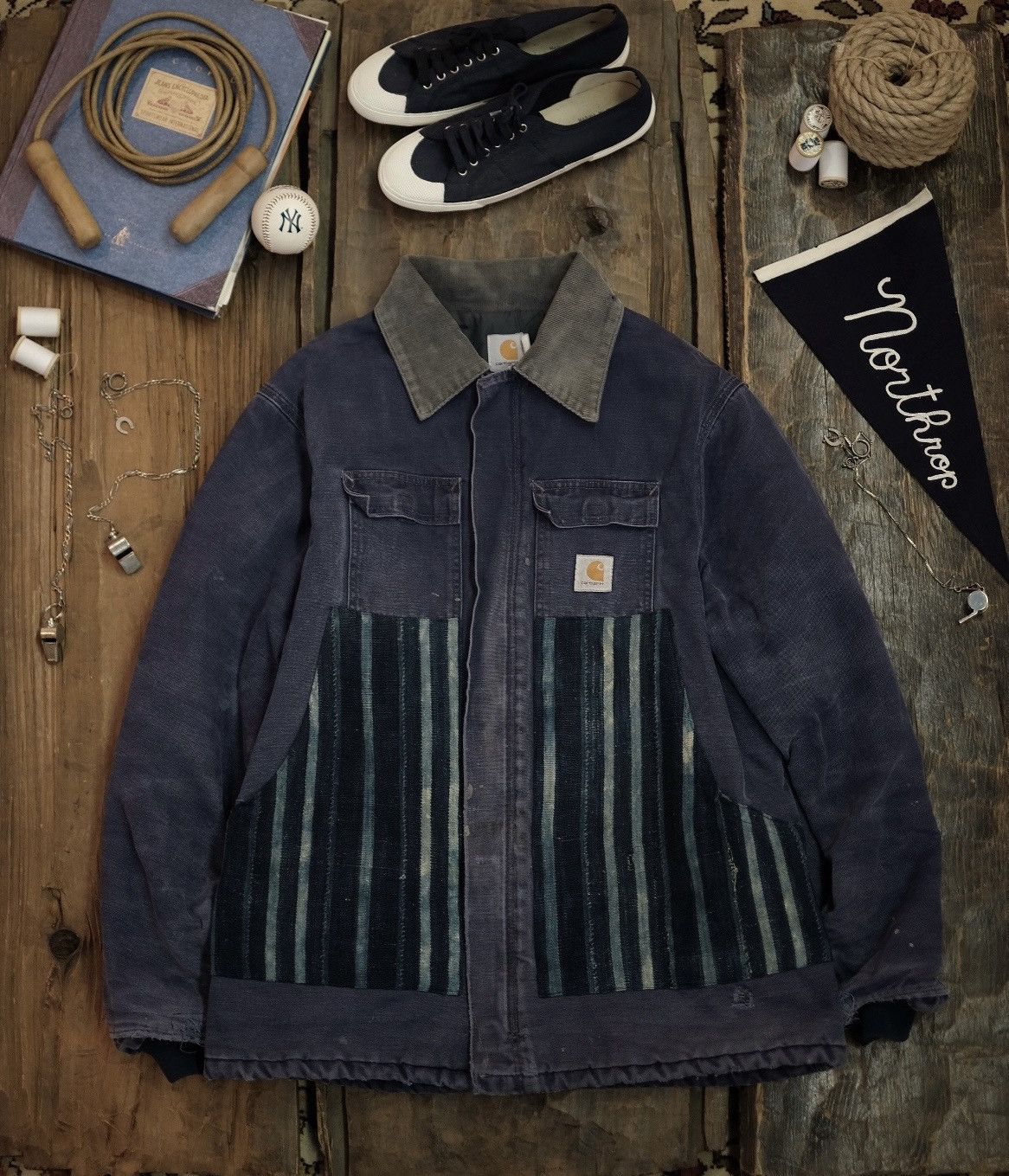 Carhartt Carhartt Sashiko Union Blue Artic Jacket Size US XL / EU 56 / 4 - 1 Thumbnail