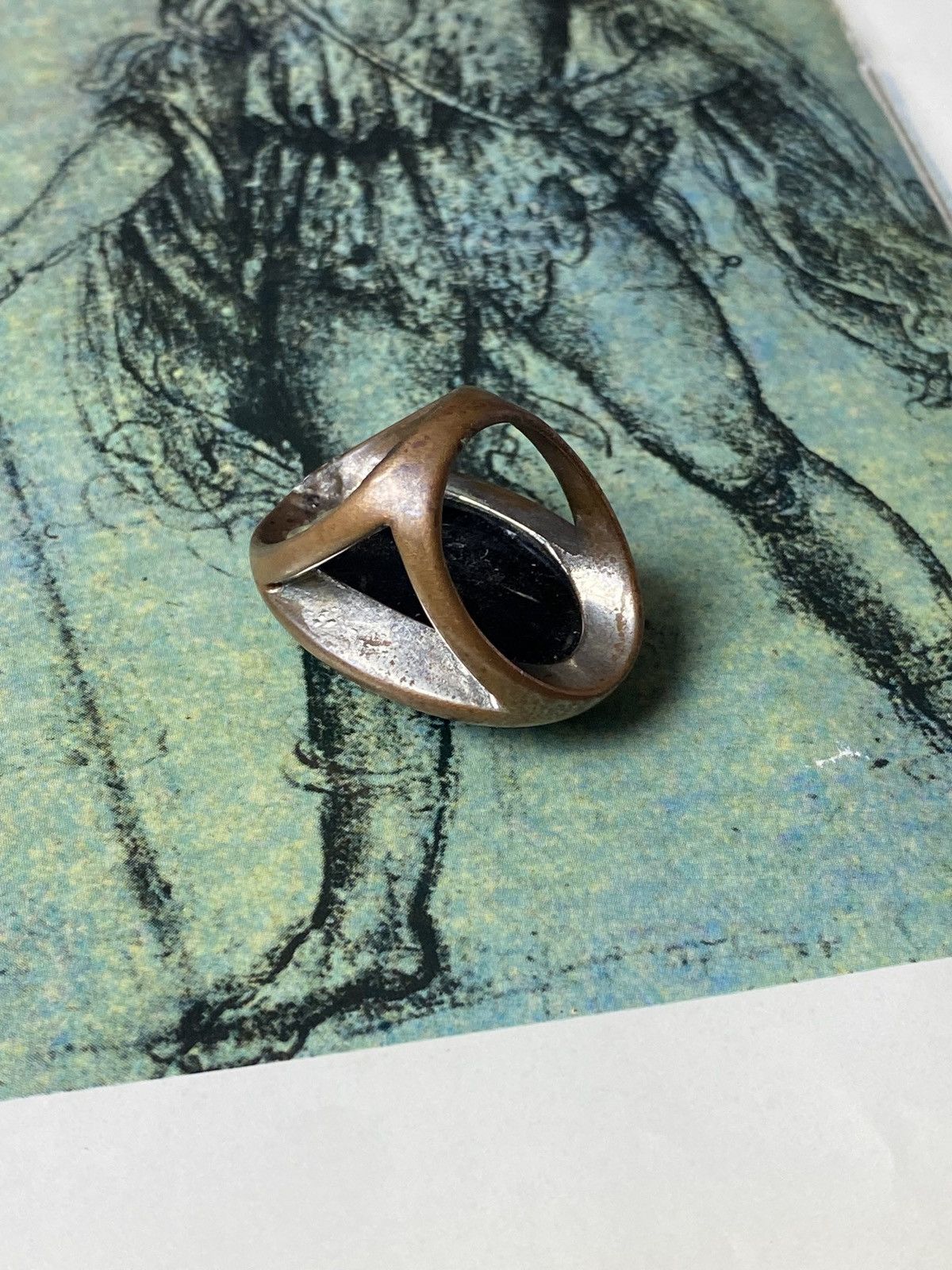 Hysteric Glamour Rare Avant Garde Futuristic Ring Retro Brutalist Black Size ONE SIZE - 5 Thumbnail