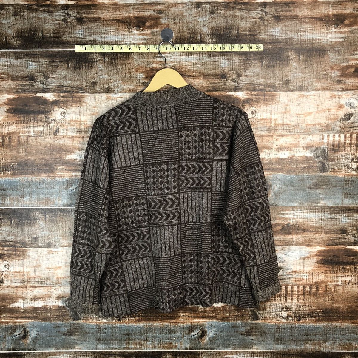 Homespun Knitwear × Japanese Brand Collosse Brown Patterned Cardigans Knitwear #A1877 Size M / US 6-8 / IT 42-44 - 11 Thumbnail