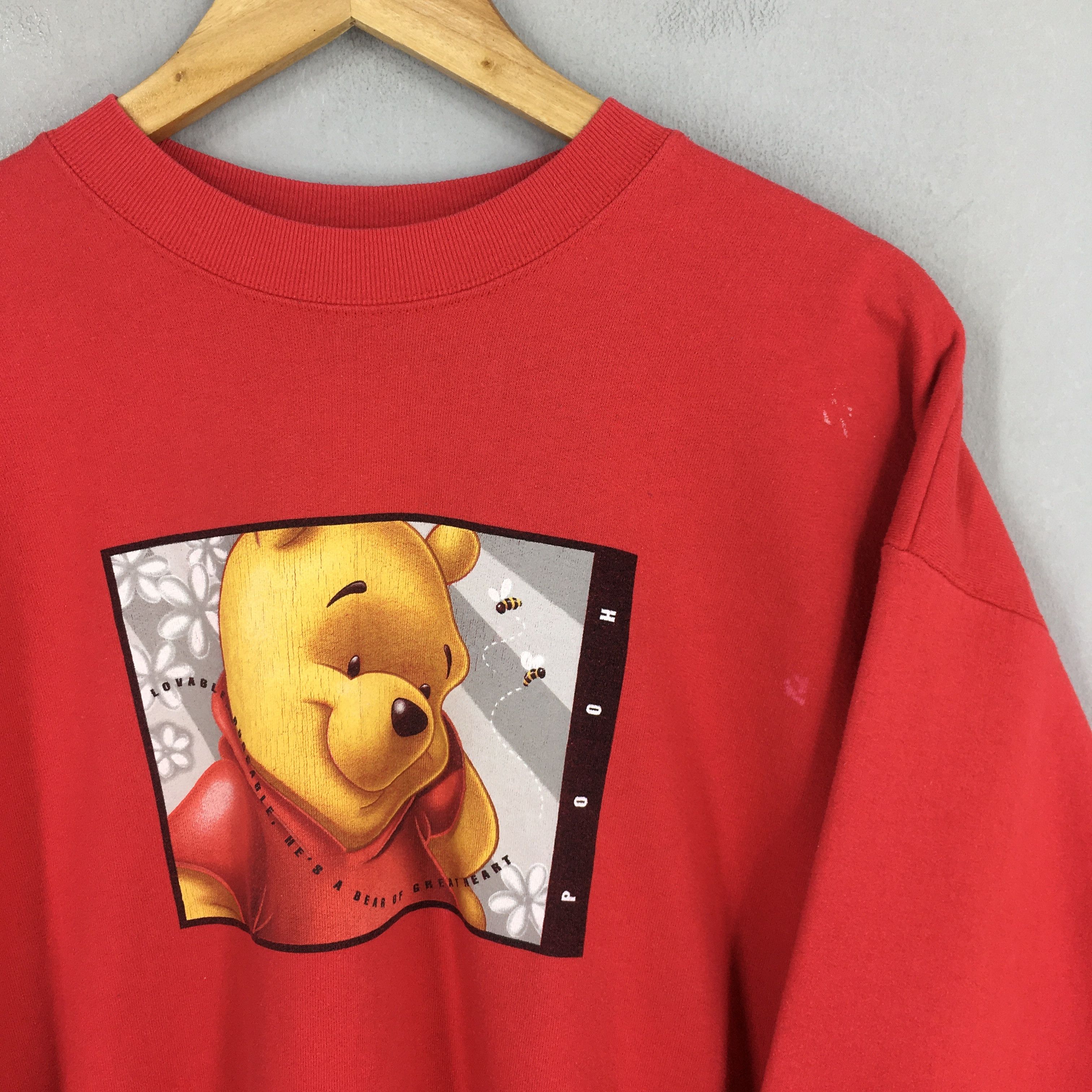 Disney Vintage Winnie The Pooh Red Sweatshirt Large Size US L / EU 52-54 / 3 - 2 Thumbnail