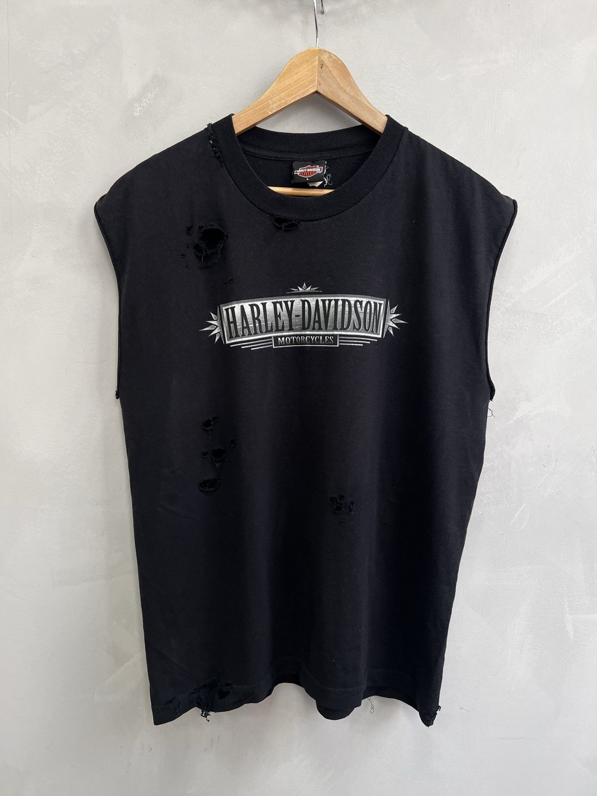 Harley Davidson Vintage 90s y2k Harley Davidson tank top t shirt faded 00s Size US L / EU 52-54 / 3 - 13 Thumbnail