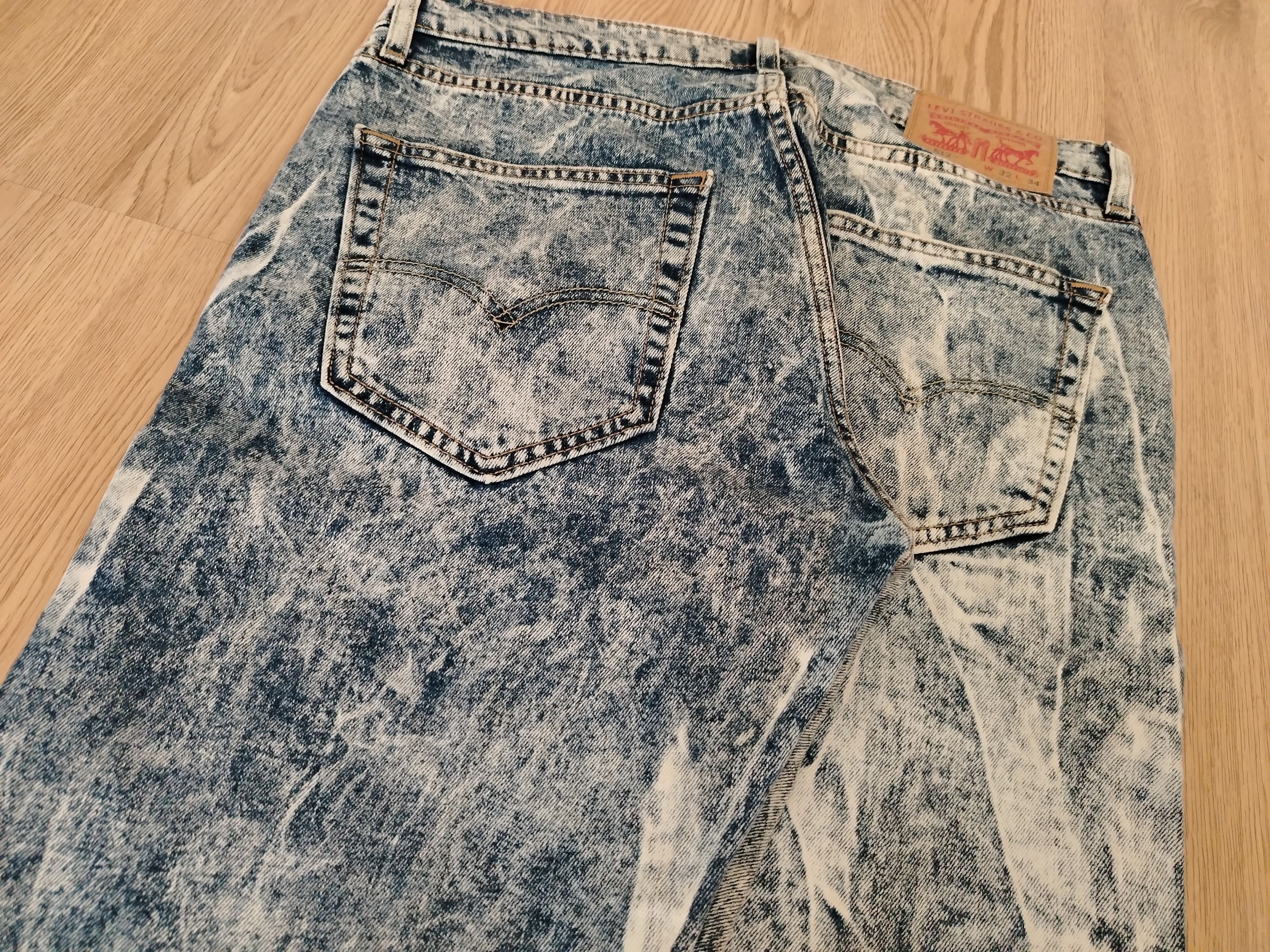 Levi's × Vintage Levis 512 Taper Jeans Acid Wash Vintage Size US 33 - 16 Thumbnail