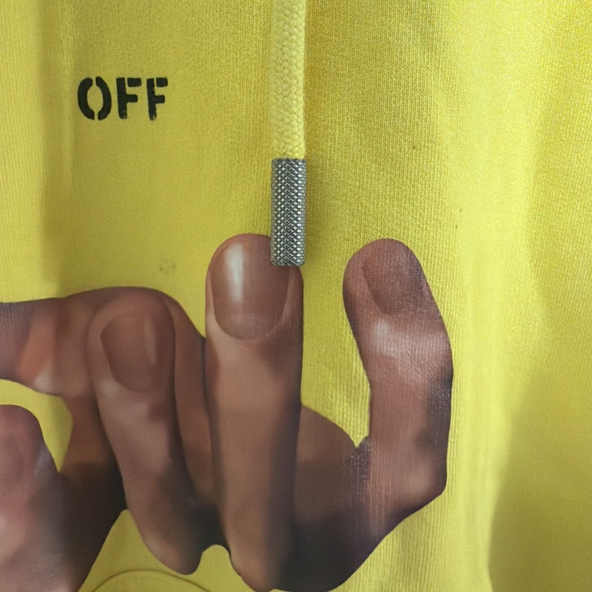 Off-White Off-White c/o Virgil Abloh 2018 Hands Hoodie - Yellow Size US S / EU 44-46 / 1 - 4 Thumbnail