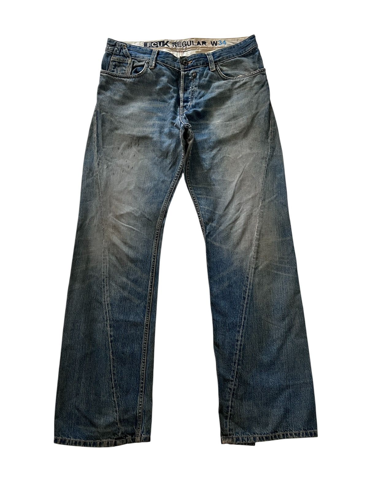 FCUK JAPANESE FCUK FADED JEANS Size US 34 / EU 50 - 2 Thumbnail
