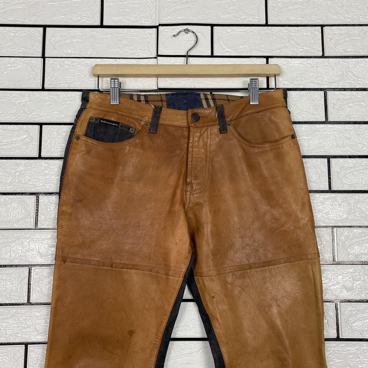 Dolce & Gabbana 🔥VINTAGE LEATHER & DENIM DOLCE GABBANA Size 28" / US 6 / IT 42 - 3 Thumbnail