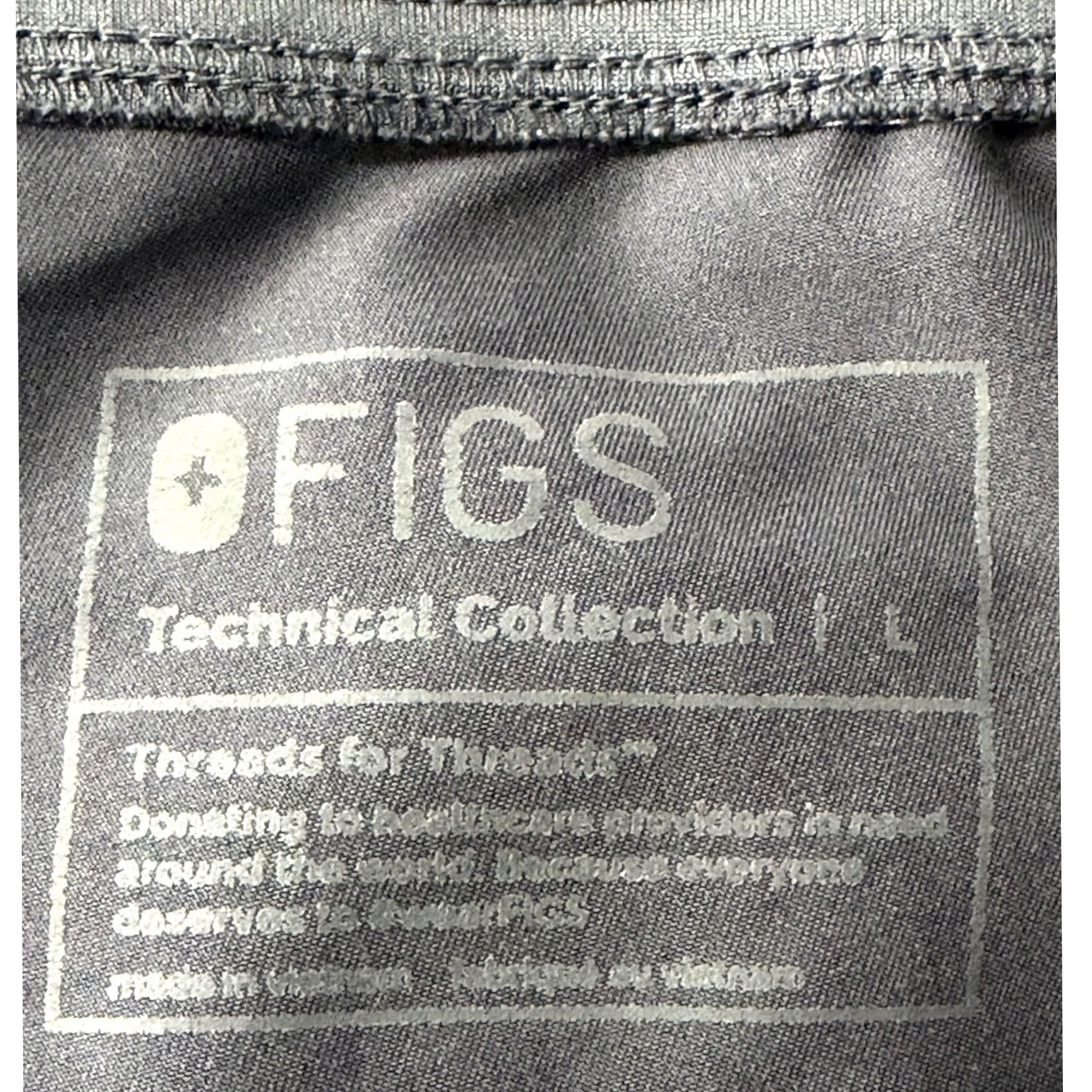Vintage FIGS Zamora Jogger Scrub Pants Charcoal Gray Large Womens Joggers Size 36" / US 14 / IT 50 - 4 Thumbnail