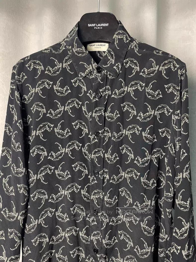 Saint Laurent Paris Saint Laurent Paris Size 39 All-Over Printed Silk Shirt i Size US S / EU 44-46 / 1 - 3 Thumbnail