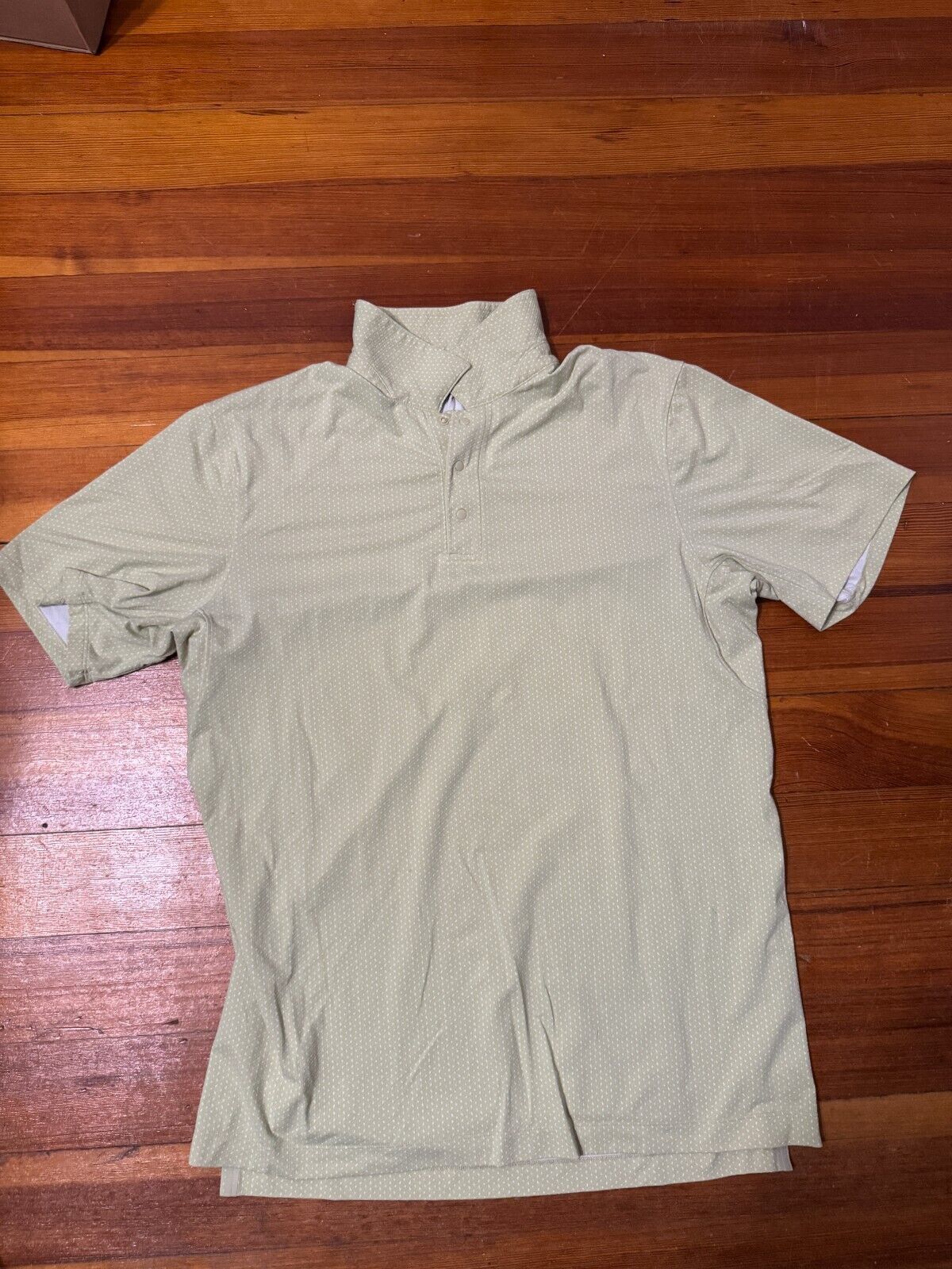 Lululemon Lululemon Snap Front Polo Green Systematic White Opal Dew Size US M / EU 48-50 / 2 - 2 Thumbnail