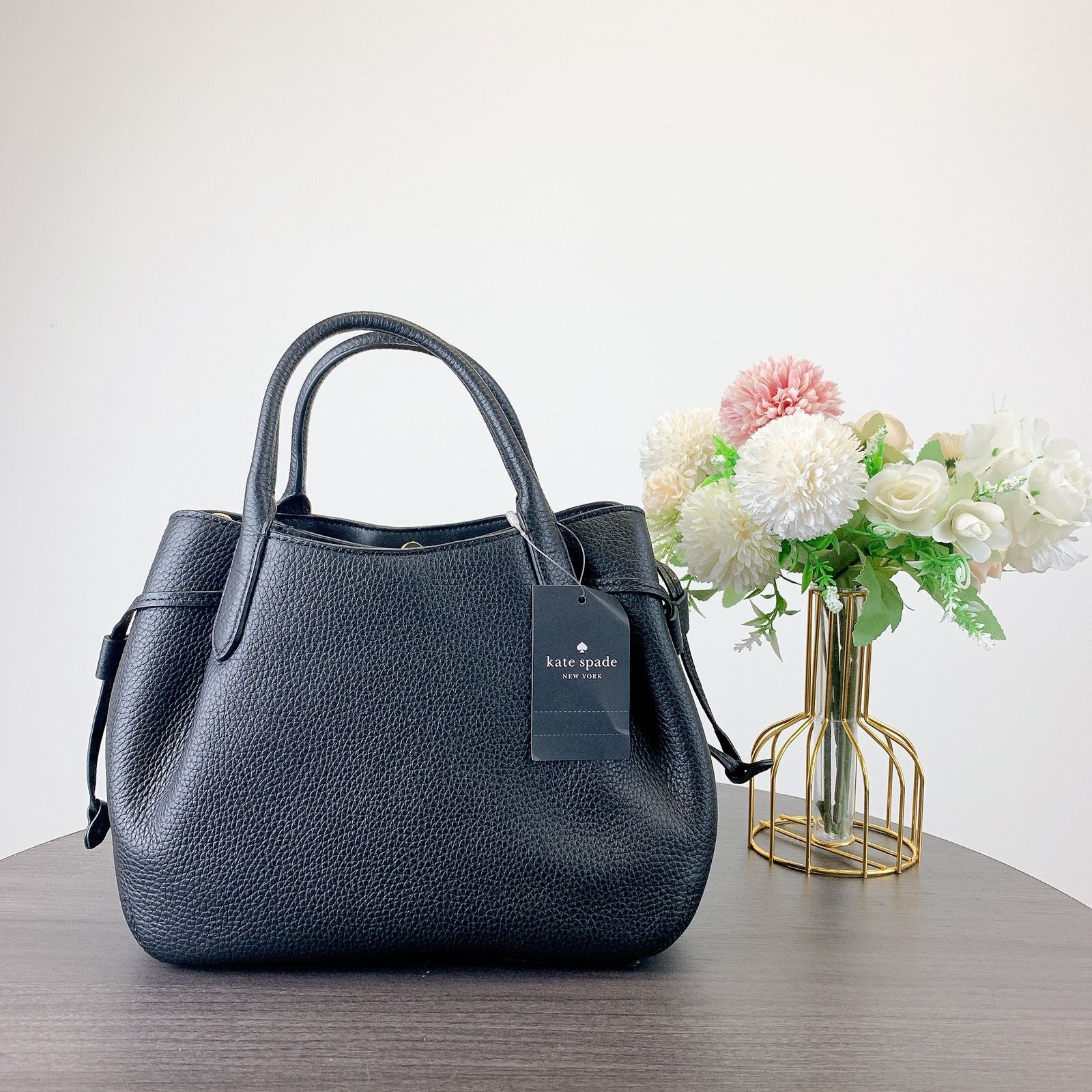 Kate Spade Kate Spade K8135 Dumpling Small Satchel IN Black Size ONE SIZE - 6 Thumbnail