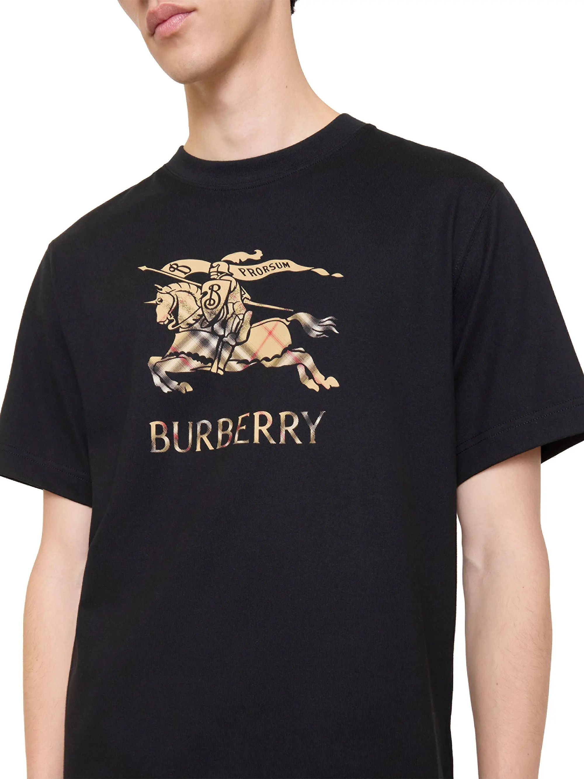 Burberry os11x0526 Seth EKD Crewneck T-Shirt in Black Size US M / EU 48-50 / 2 - 3 Thumbnail