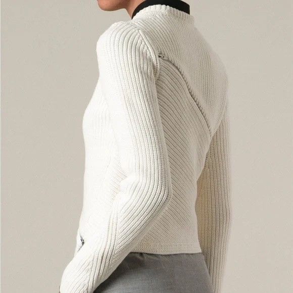 Alexander Wang ALEXANDER WANG Asymmetrical Zip Peel Away Knitted Sweater Size M / US 6-8 / IT 42-44 - 20 Thumbnail