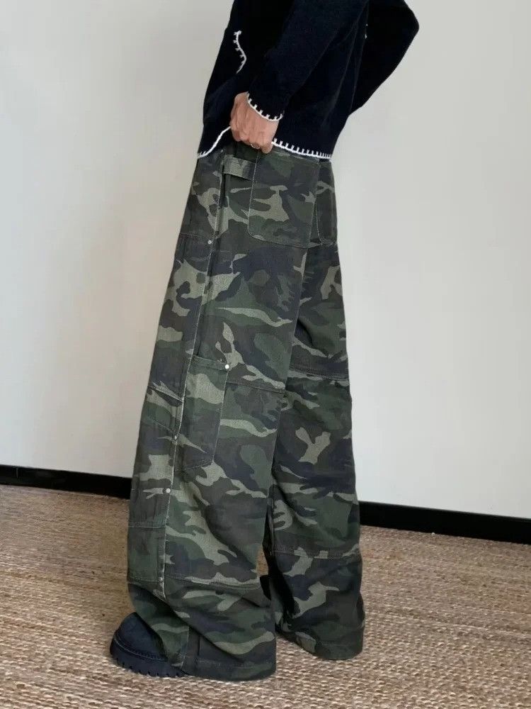 Vintage Y2K Streetwear Camouflage Baggy Cargo Jeans Size US 30 / EU 46 - 2 Thumbnail