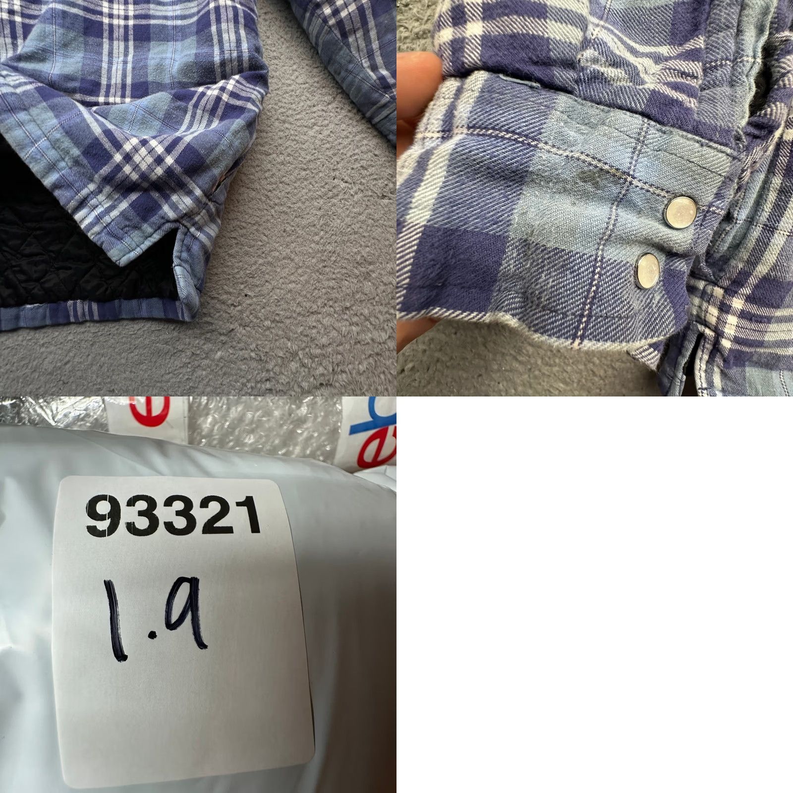 Vintage VINTAGE Big Mac Shirt Plaid 2XLT Long Sleeve Pearl Snap Quilted Lined Knit Cotton Nylon Polyester Men Blue 90s Shirt Mens Size US XXL / EU 58 / 5 - 9 Thumbnail