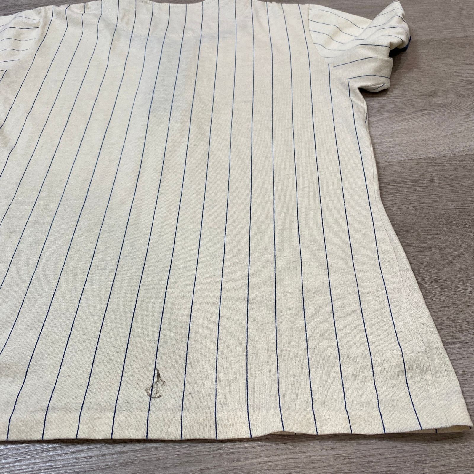 Vintage VTG 70s 80s Single Stitch Pin Stripe Henley Baseball Shirt M Size US M / EU 48-50 / 2 - 7 Thumbnail
