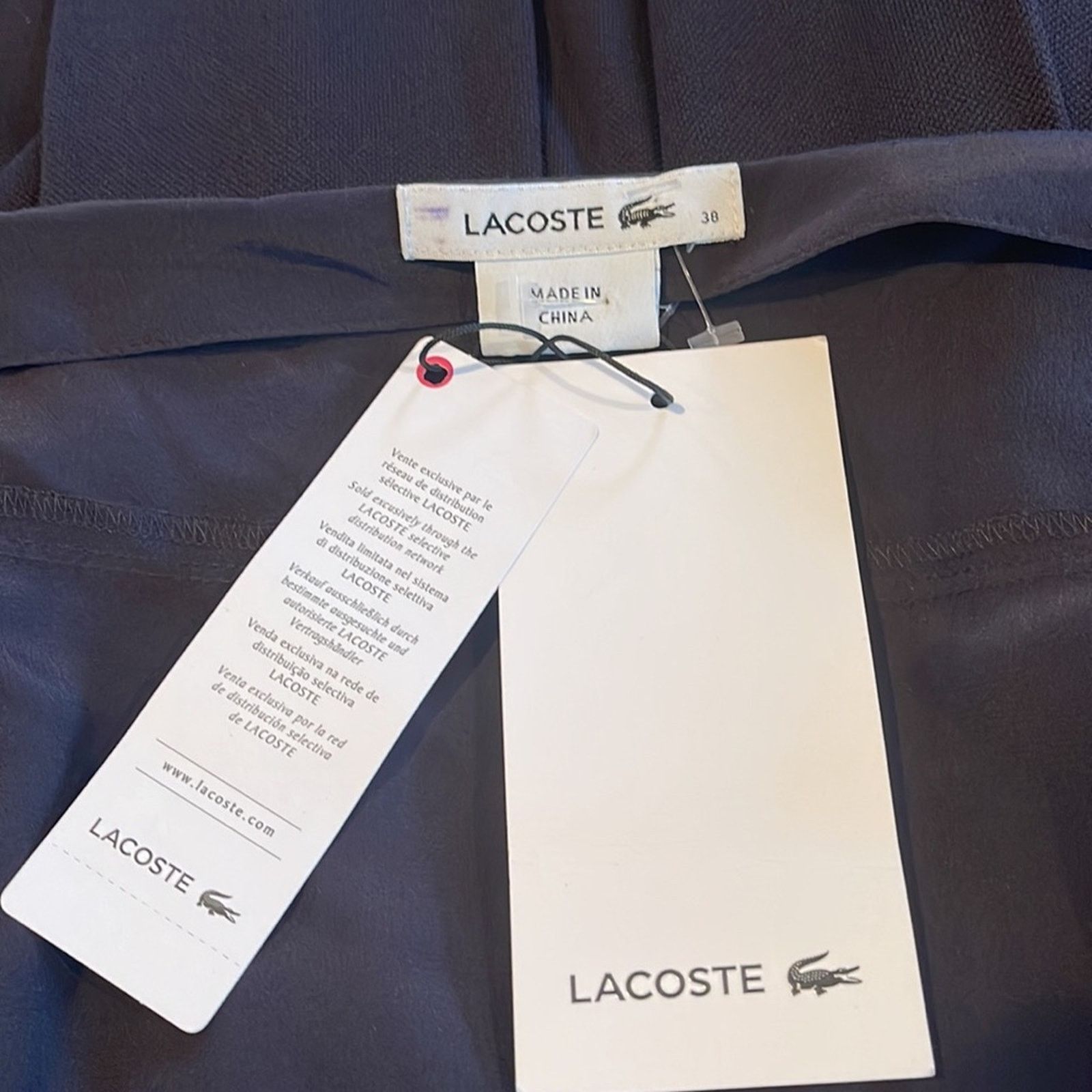 Lacoste Lacoste Pleated Black Shirt Dress Long Sleeve T38 US 6 Size M / US 6-8 / IT 42-44 - 5 Thumbnail