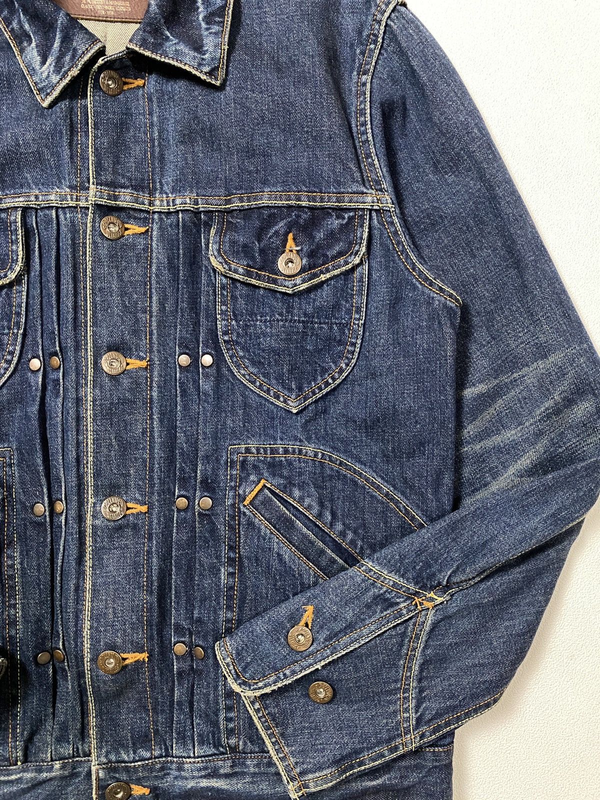 Japanese Brand Field Denim Jacket Selvedge LOST DESSAU Made in Japan Size US M / EU 48-50 / 2 - 2 Thumbnail