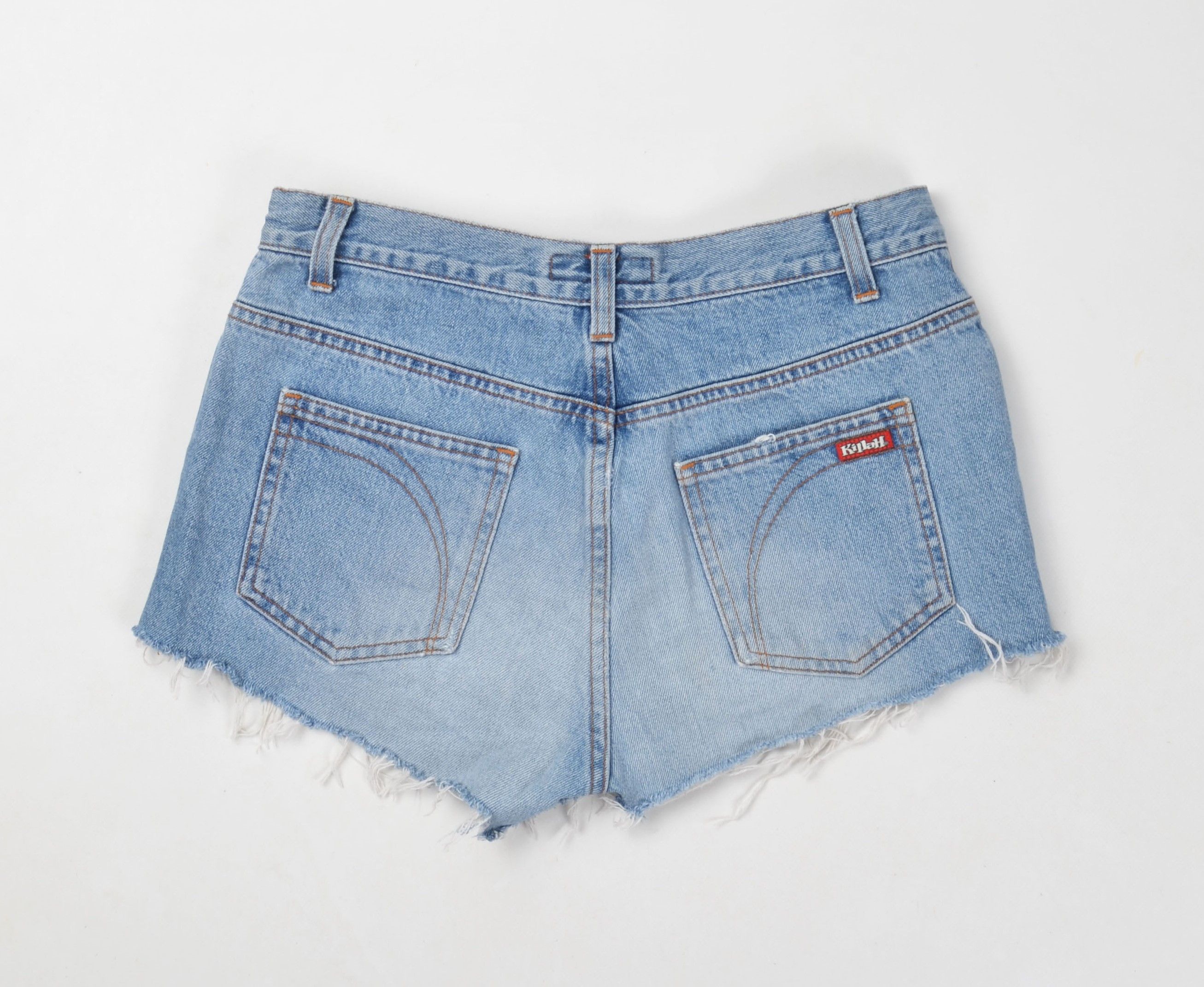 Miss Sixty Killah by Miss Sixty Y2K Cut Off Blue Mini Denim Shorts Size 28" / US 6 / IT 42 - 9 Thumbnail