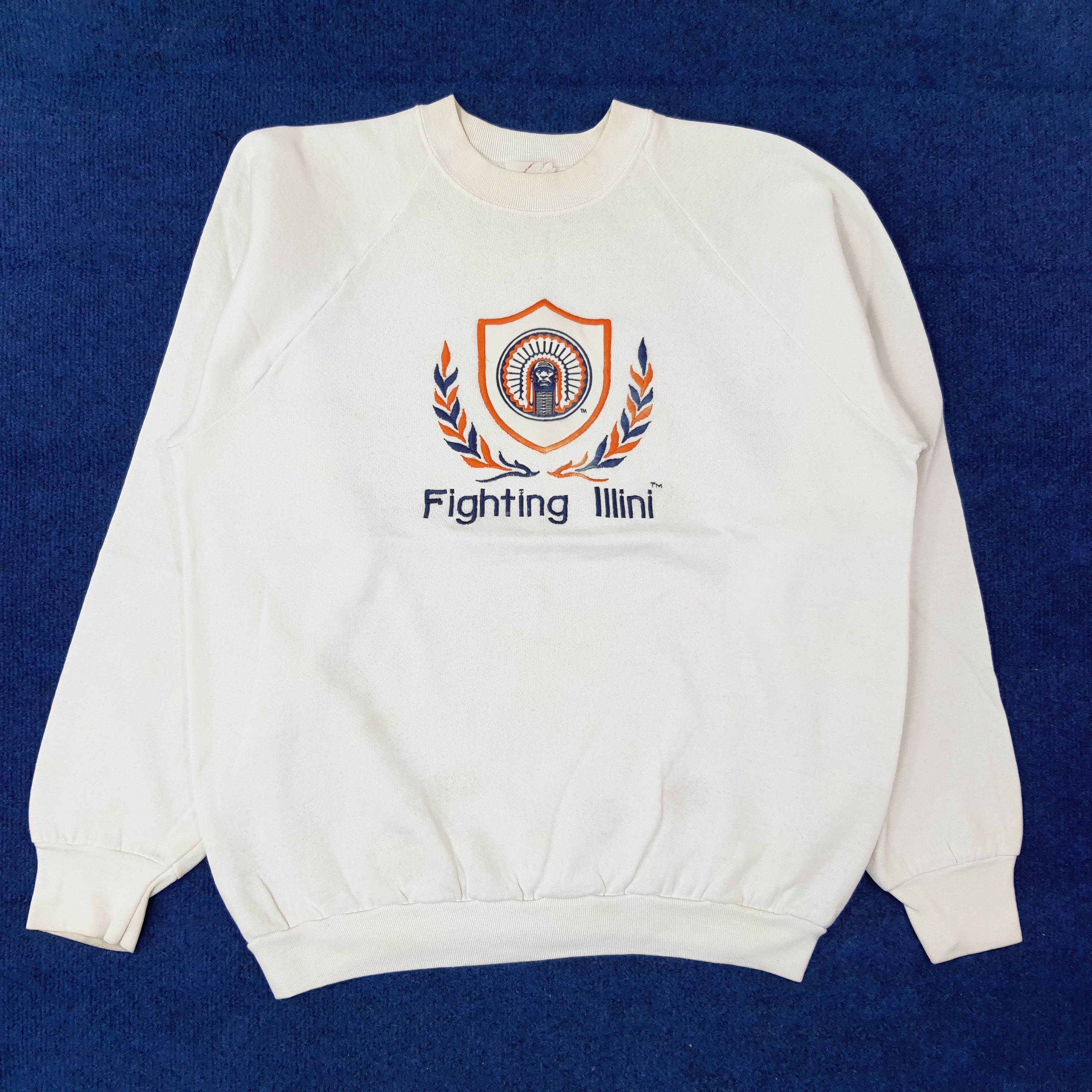 Vintage Vintage Illinois Fighting Illini Football Sweatshirt C251N17 Size US L / EU 52-54 / 3 - 1 Thumbnail
