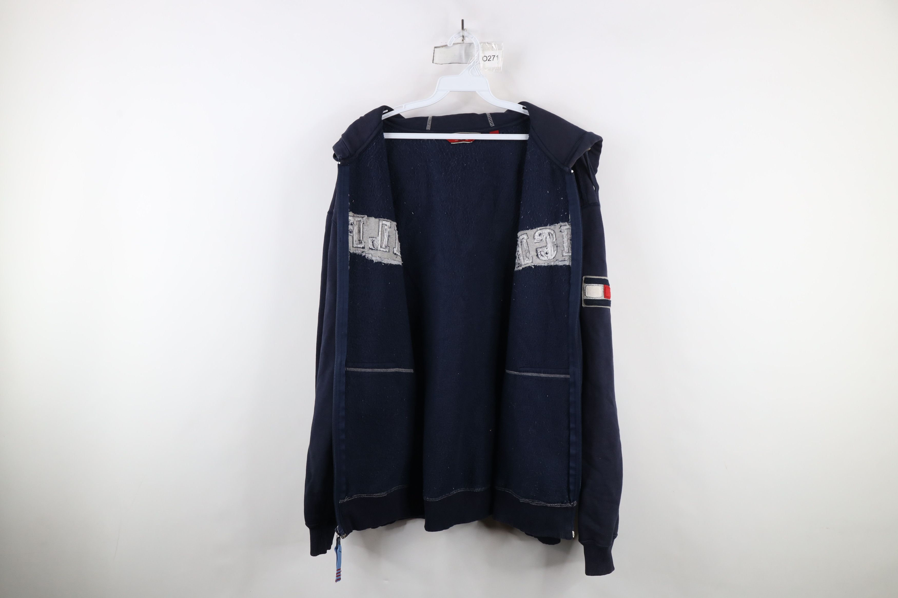 Tommy Hilfiger × Vintage Vintage Y2K Tommy Hilfiger Heavyweight Full Zip Hoodie Blue Size US XXL / EU 58 / 5 - 13 Thumbnail
