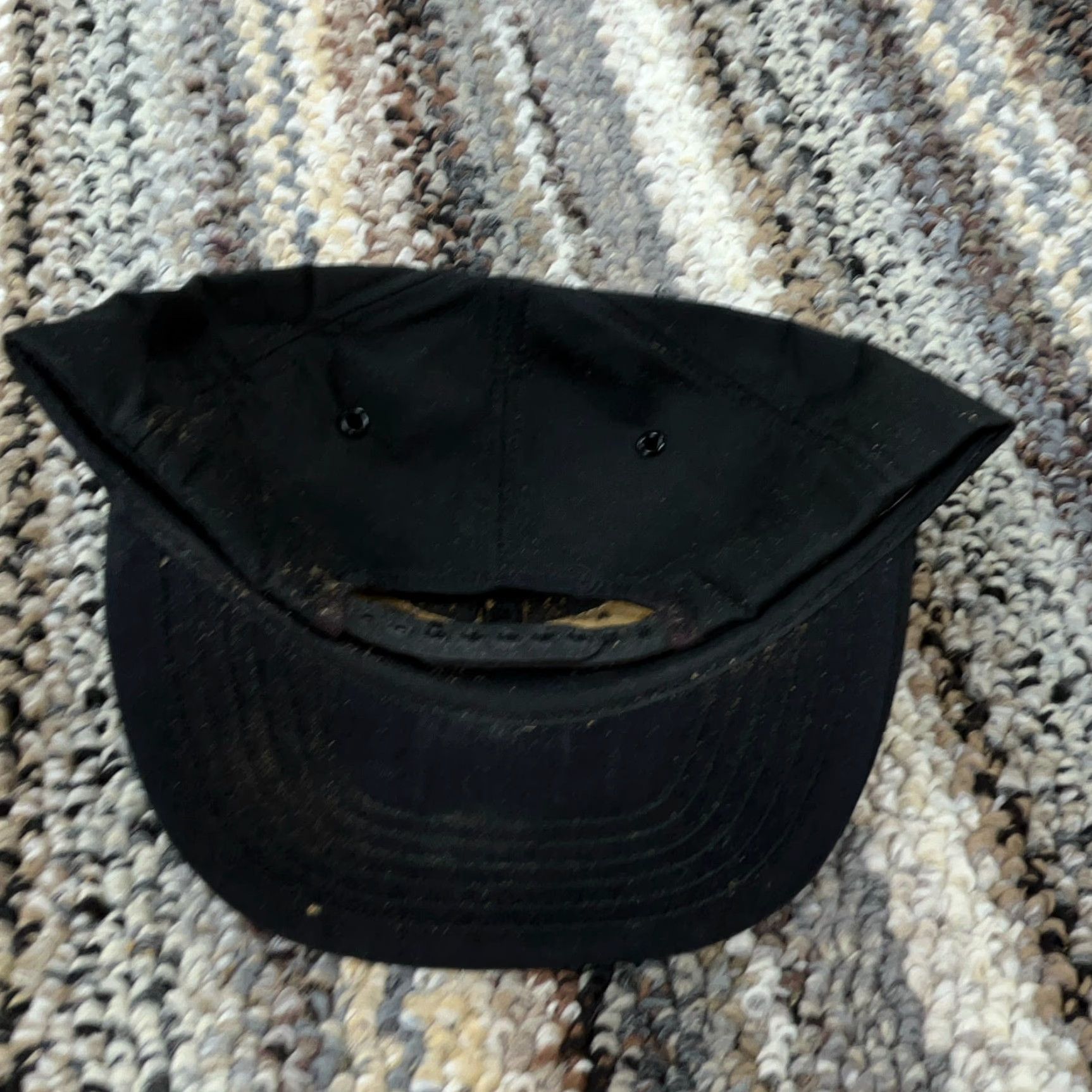 Vintage VINTAGE Farming Trucker Hat Cap Snap Back Black Seed Patch 80s 90s USA Made L Mens Adjustable Twill Hat Size ONE SIZE - 4 Thumbnail
