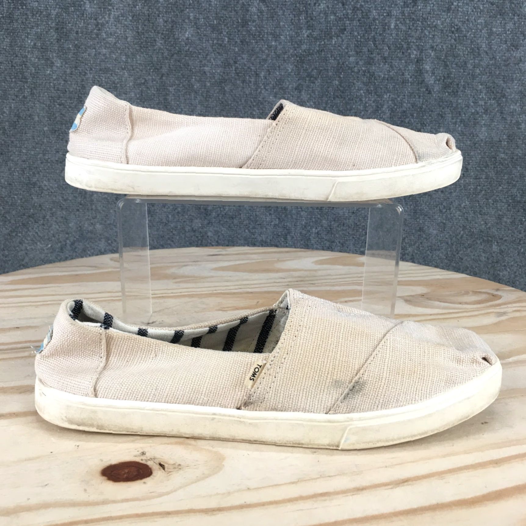 Toms TOMS Shoes Womens 8.5 Alpargatas Slip On Tan Canvas Low Top Comfort Casual Size M / US 6-8 / IT 42-44 - 2 Thumbnail