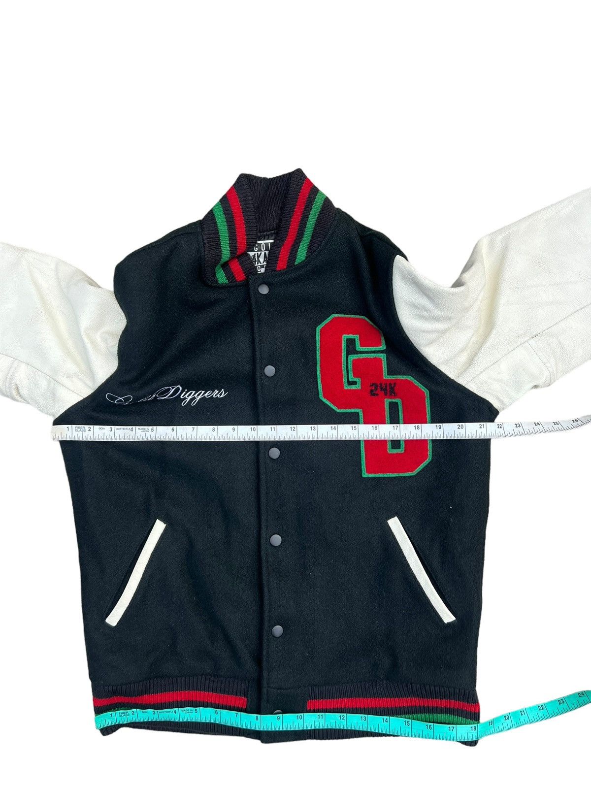 Leather Japan Designer 24 Karats Gold Diggers Varsity Jacket Size US M / EU 48-50 / 2 - 3 Thumbnail