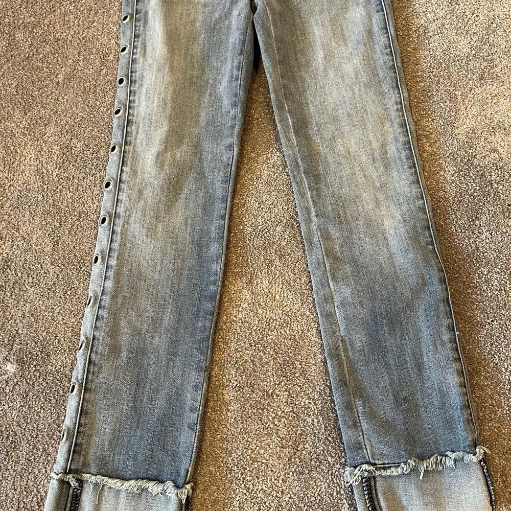 Designer Hudson Light Wash Stretch Blue Denim Jeans Size 14 Size US 26 / EU 42 - 3 Thumbnail