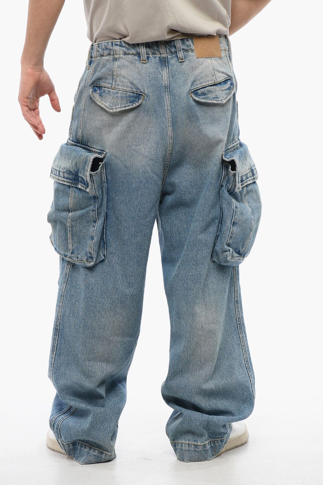 1989 STUDIO og1mm0725 Baggy Fit Cargo Jeans in Blue Size US 31 - 2 Thumbnail