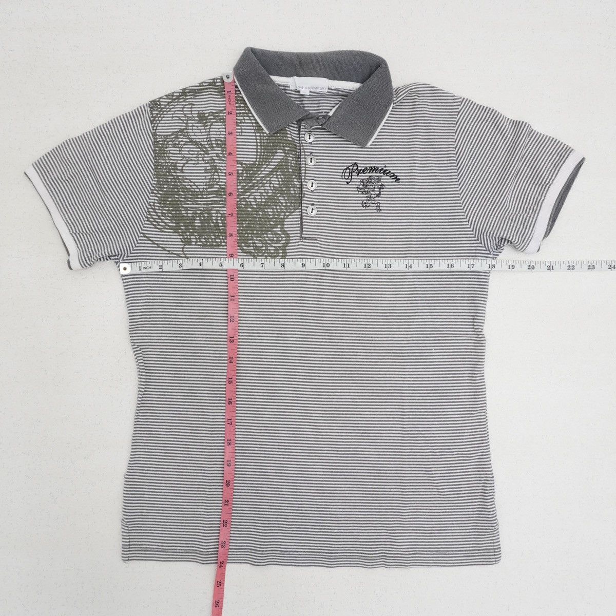 Japanese Brand Vintage Bohemian Striped Polo Tee Y2K Graphic Top Size US L / EU 52-54 / 3 - 7 Thumbnail