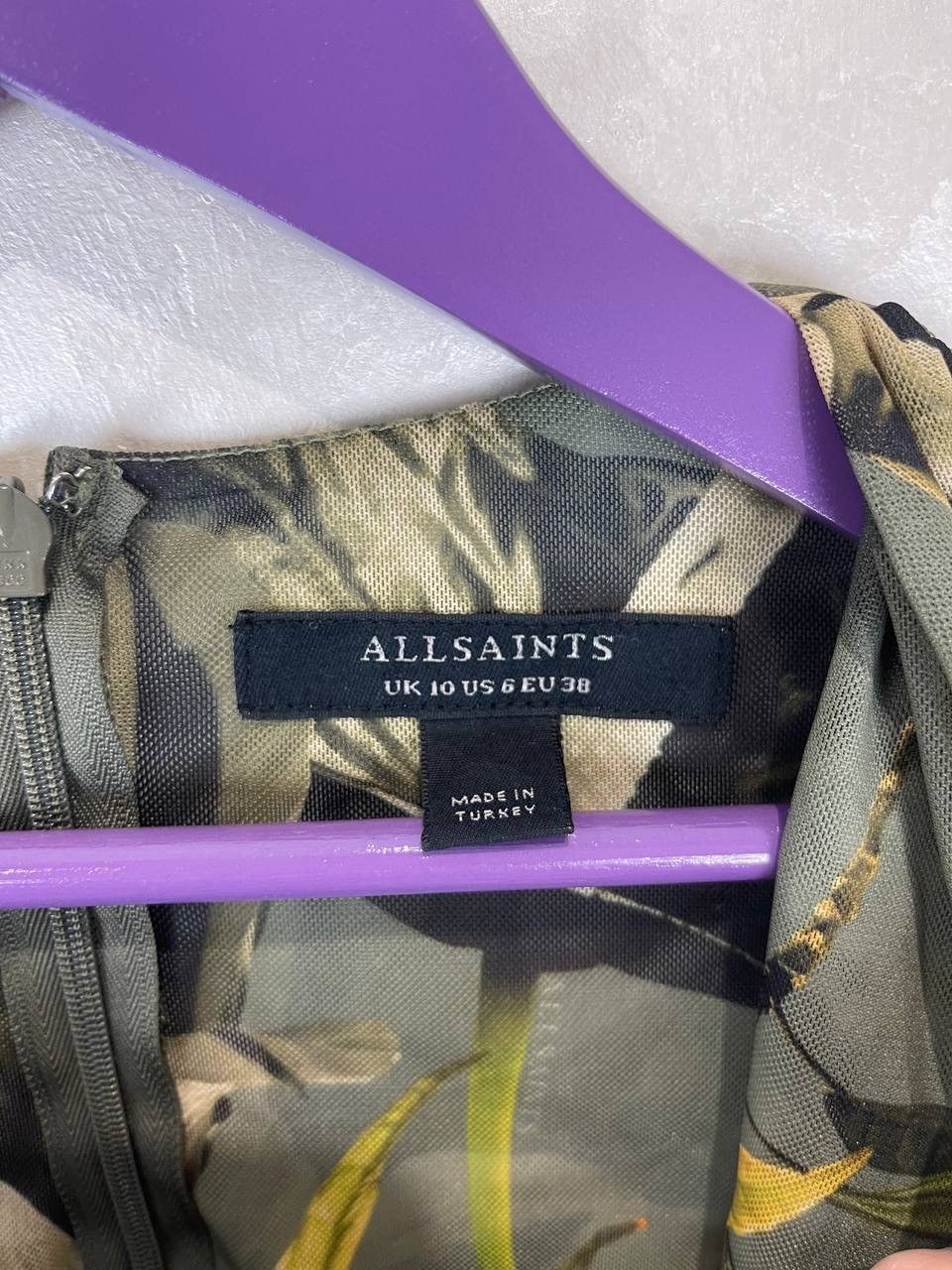 Allsaints AllSaints Hanako Mesh Floral Ruched Top UK10 Size M / US 6-8 / IT 42-44 - 4 Thumbnail