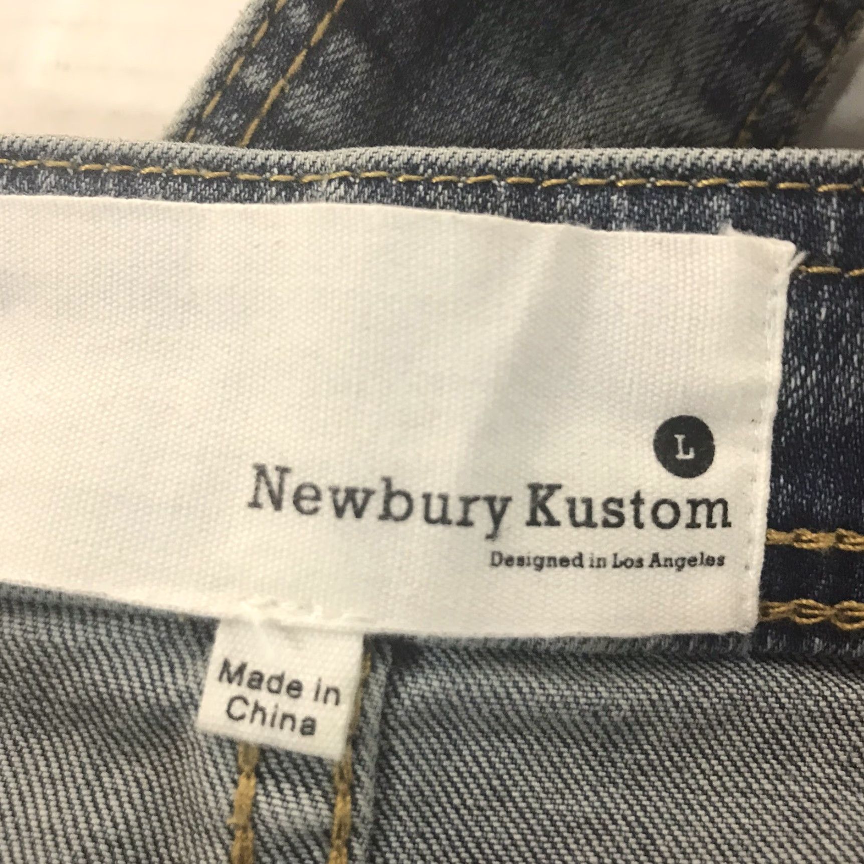 Vintage Newbury Kustom Denim Overall Dress Womens Size L Blue Sleeveless V-Neck Casual 90s Classic Bohemian Size 36" / US 14 / IT 50 - 6 Thumbnail