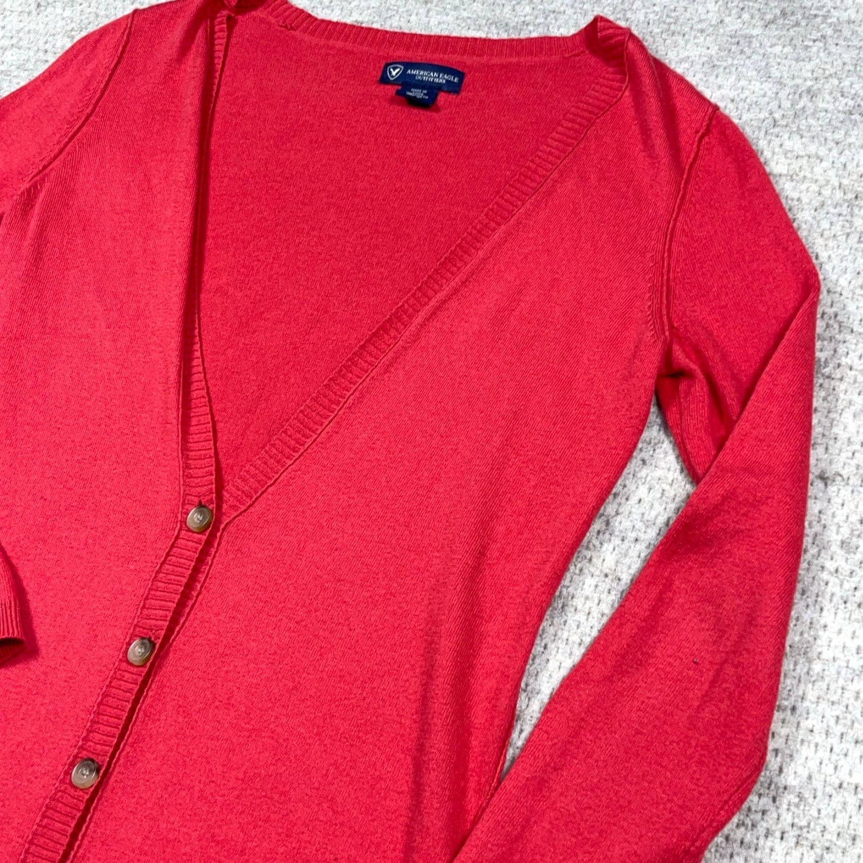 American Eagle Outfitters VINTAGE American Eagle Outfitters Cardigan Sweater Women Small Pink V Neck Lightweight Size S / US 4 / IT 40 - 5 Thumbnail