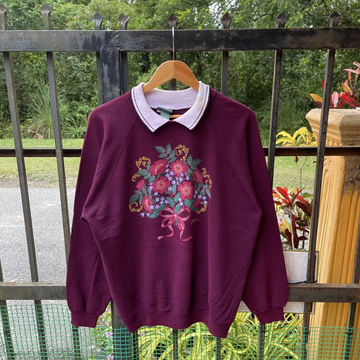 Other 🔥Vintage 90s Morning Sun Graphic Flower Sweatshirts Size US M / EU 48-50 / 2 - 1 Thumbnail