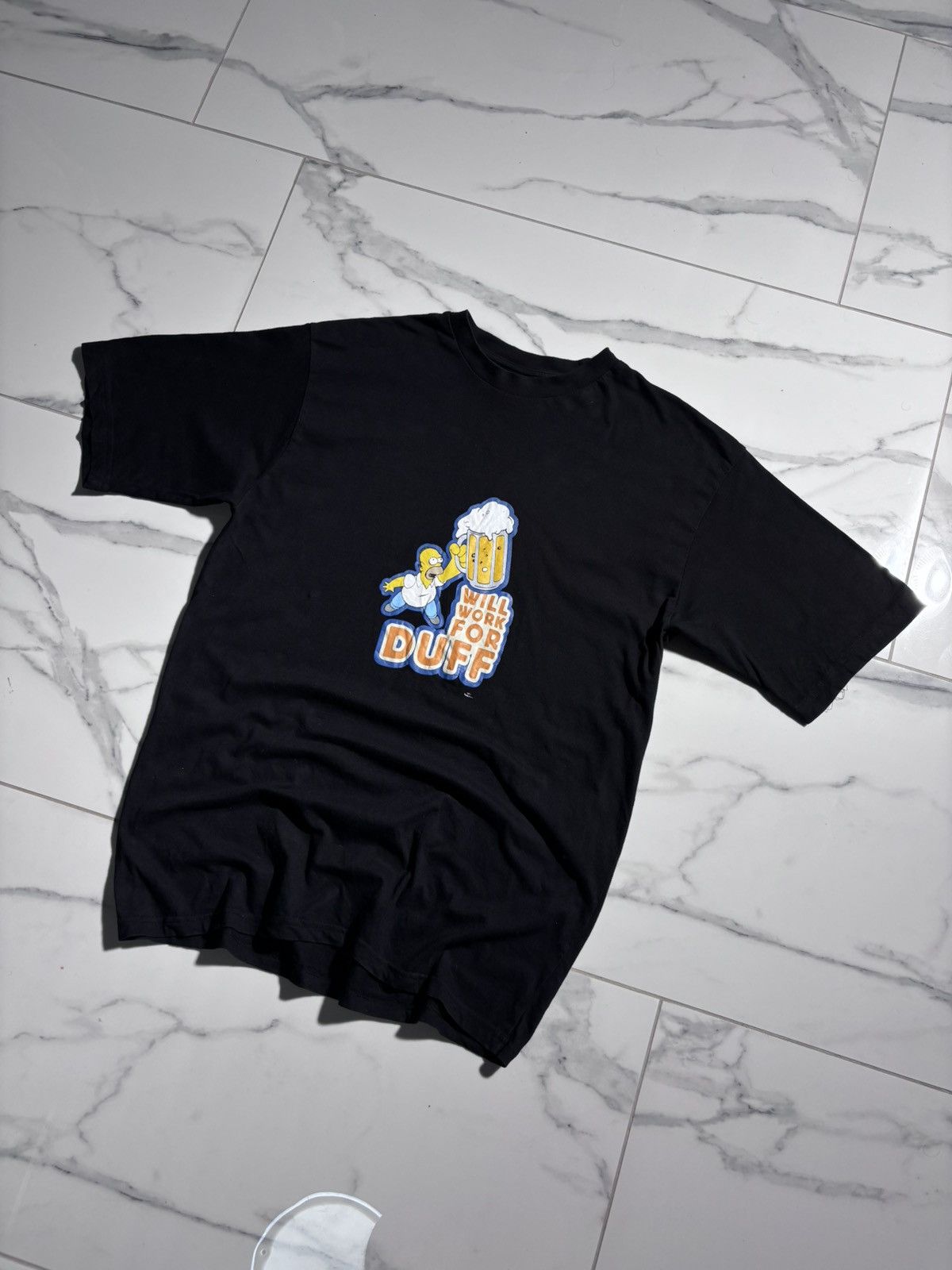 The Simpsons Vintage Y2K Humor Adult The Simpson Homer Beer Logo Tshirt Size US L / EU 52-54 / 3 - 1 Thumbnail