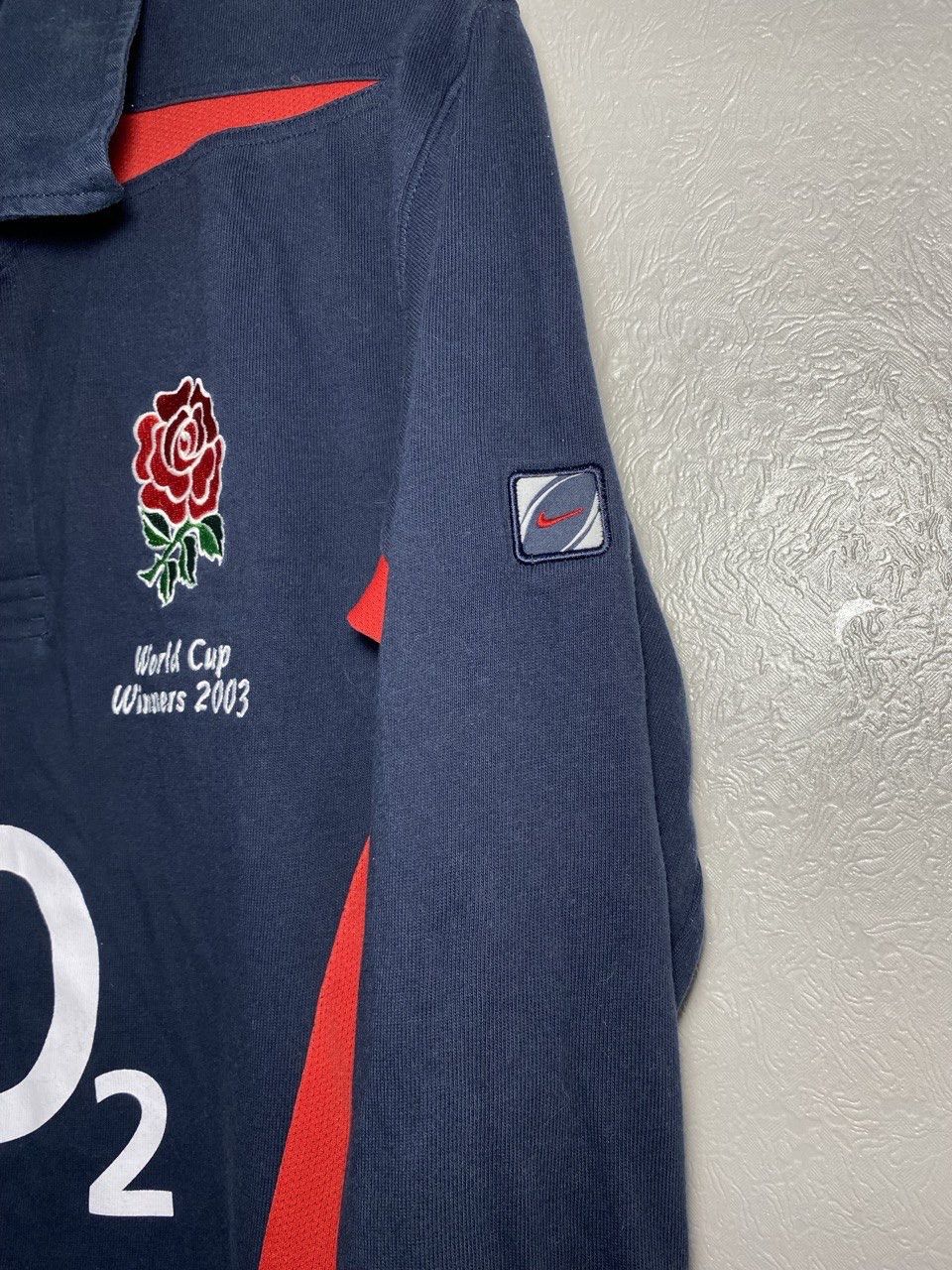 Nike × Vintage Nike O2 Long Sleeve Shirt England Rugby Polo Jersey Size L Size US L / EU 52-54 / 3 - 4 Thumbnail