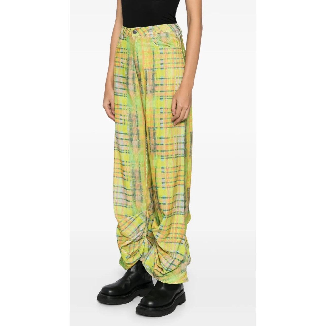 Collina Strada Collina Strada -Dante graphic print trousers / L / Lime /NWT Size 30" / US 8 / IT 44 - 3 Thumbnail