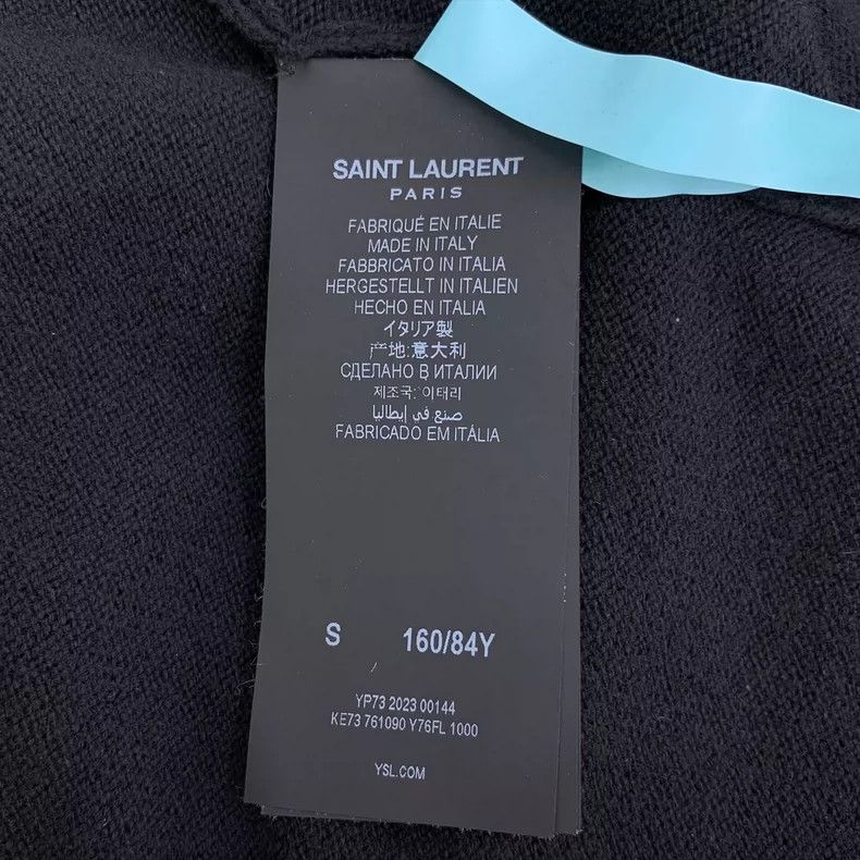 Saint Laurent Paris Saint Laurent Paris Black side strap split wool long sleev Size S / US 4 / IT 40 - 7 Thumbnail