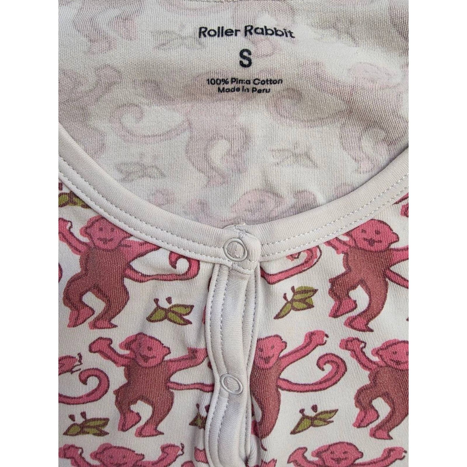 Icy Rabbit Roller Rabbit Women Monkey Pajama cotton Set Pink S A001529 Size ONE SIZE - 5 Thumbnail